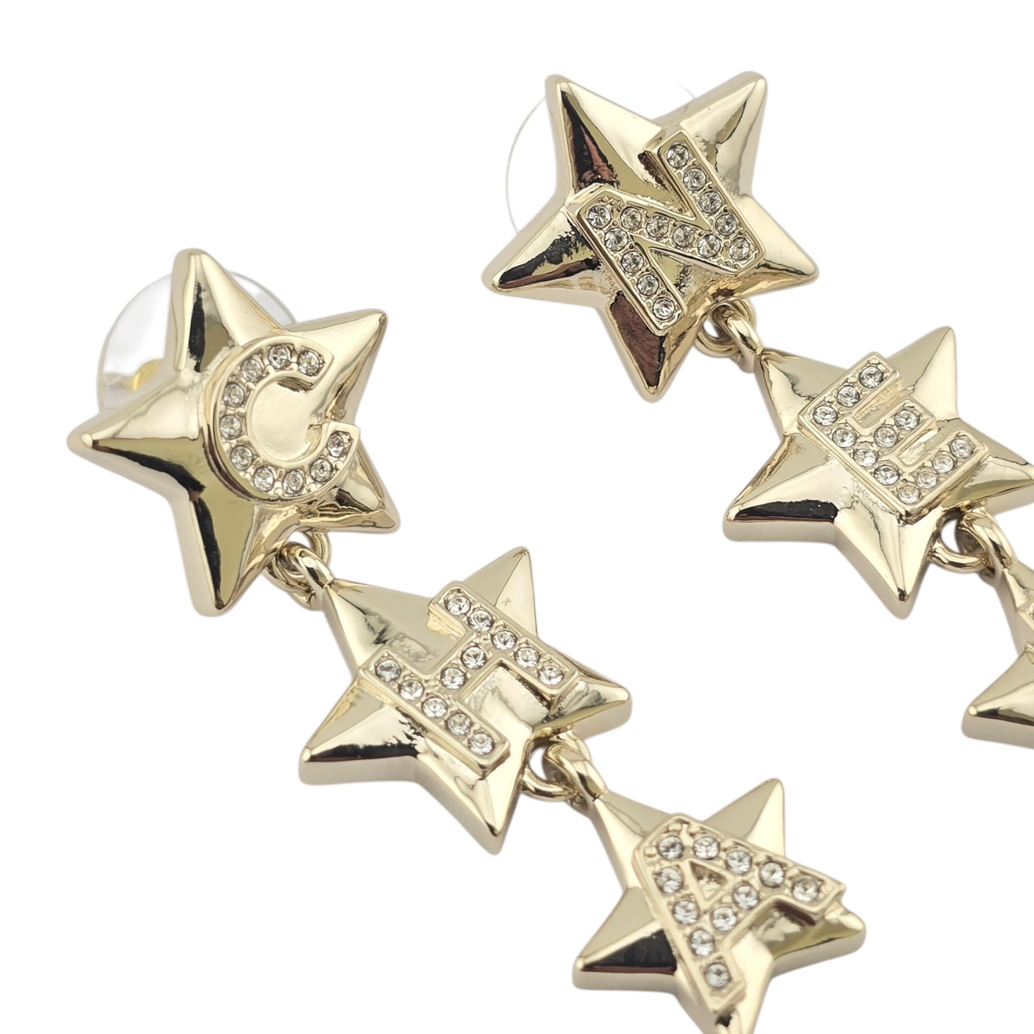 Chanel CC Gold Star Drop Earrings 2025 CHANEL