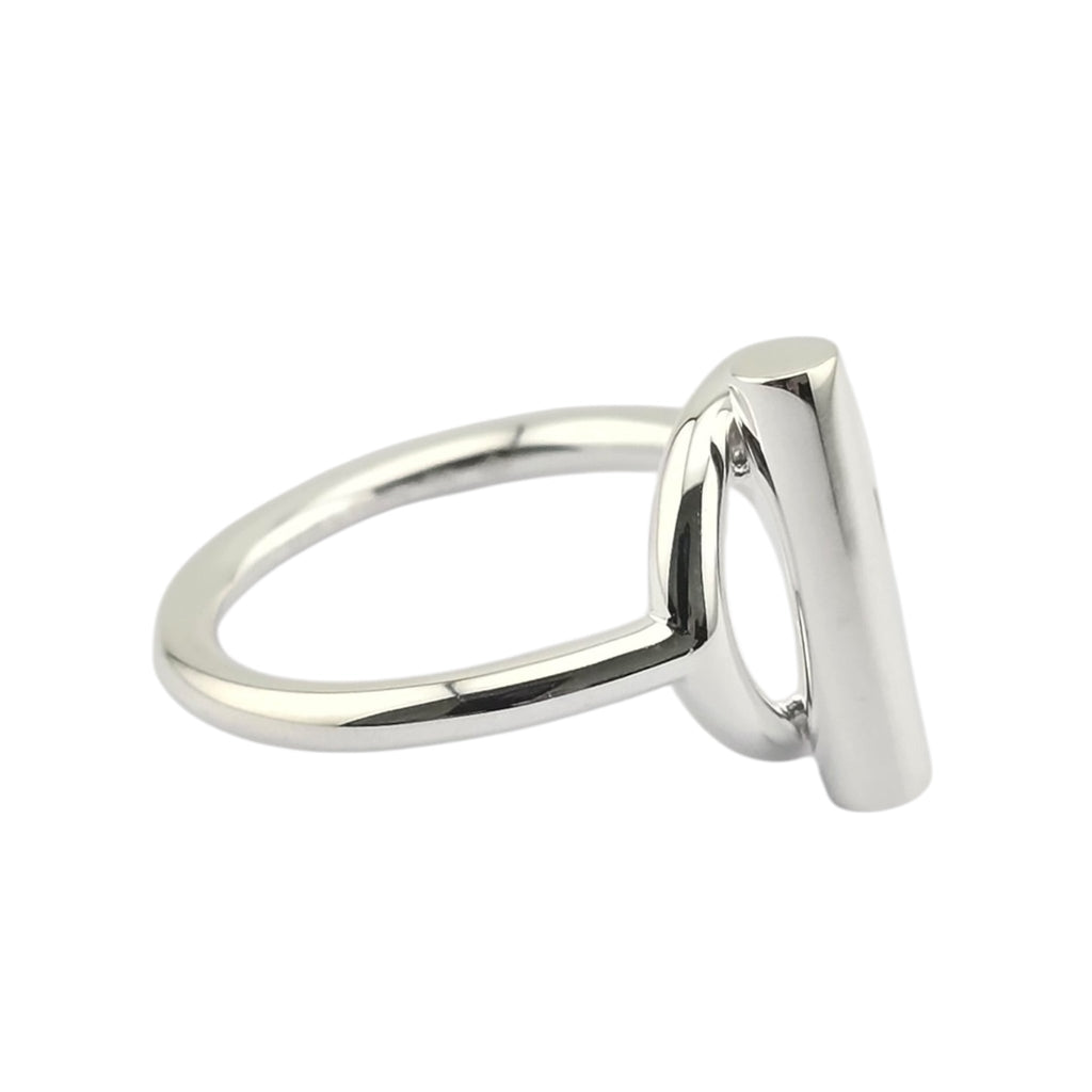 Hermes Echappee Silver Ring, medium model HERMES