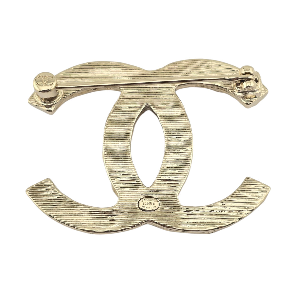 Chanel CC Metal Gold Brooch 2025 CHANEL