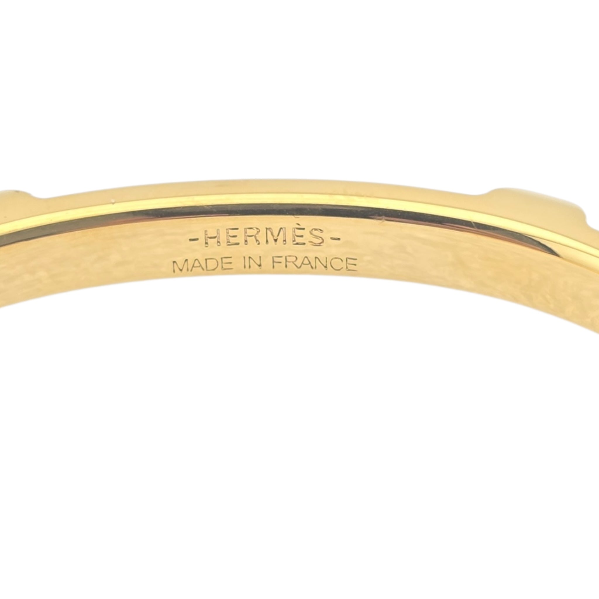 Hermes Athena Green Gold Leather Bracelet HERMES