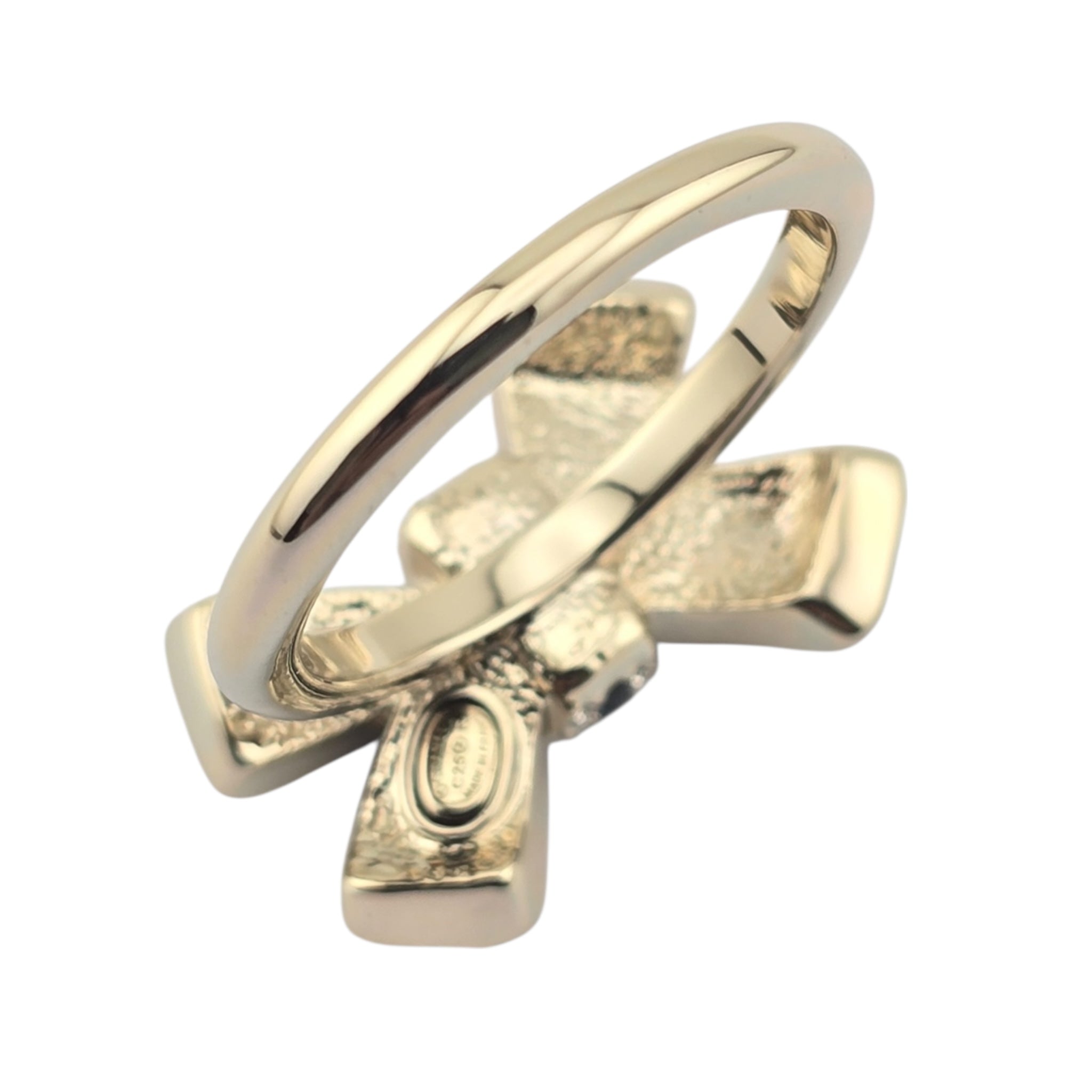 Chanel CC Bow Gold Black Ring 2025 CHANEL