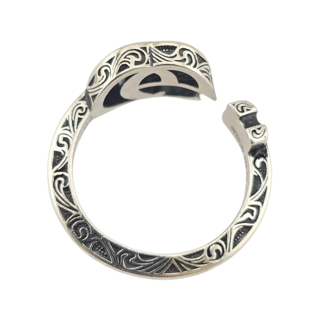 GUCCI GG Marmont Key Motif Silver Ring GUCCI