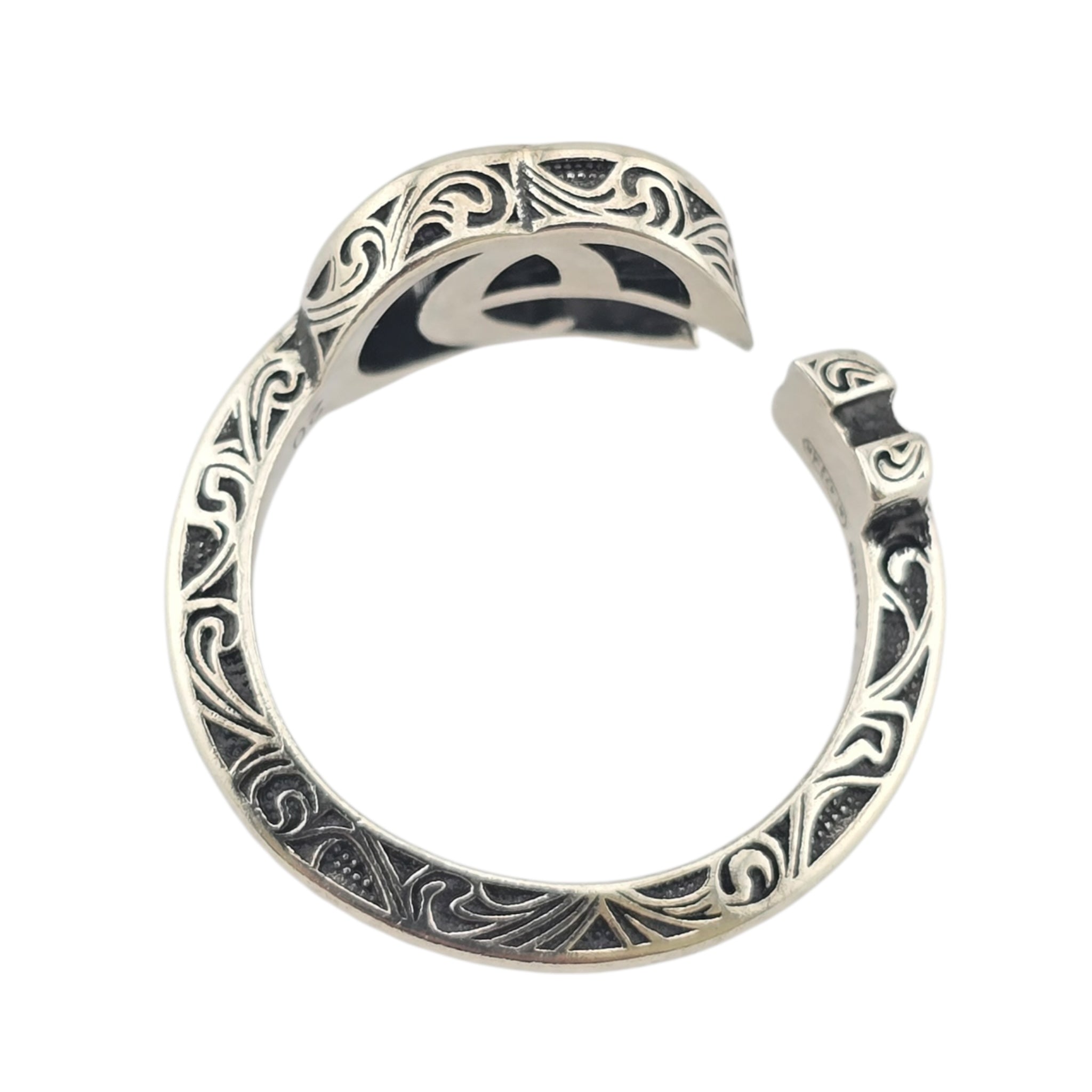 GUCCI GG Marmont Key Motif Silver Ring GUCCI