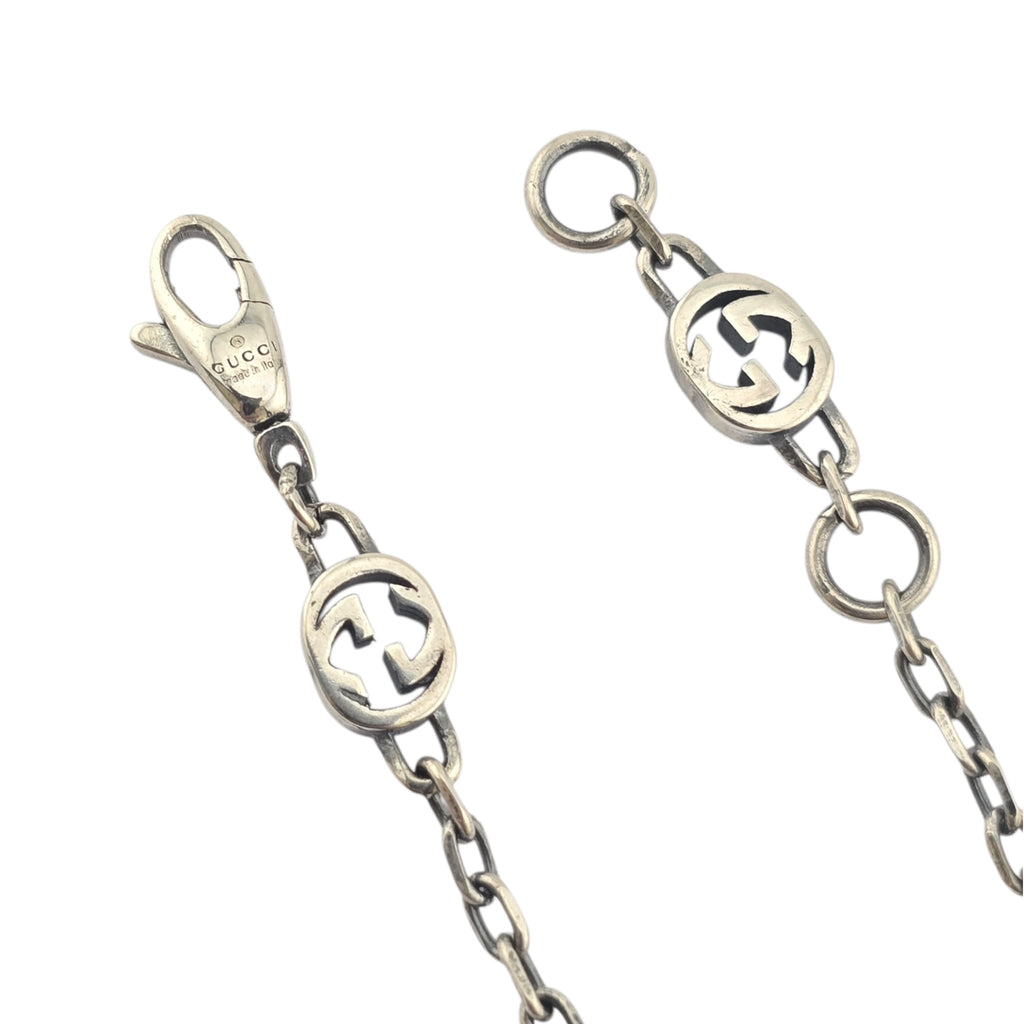 GUCCI Heart Interlocking G Silver Bracelet GUCCI