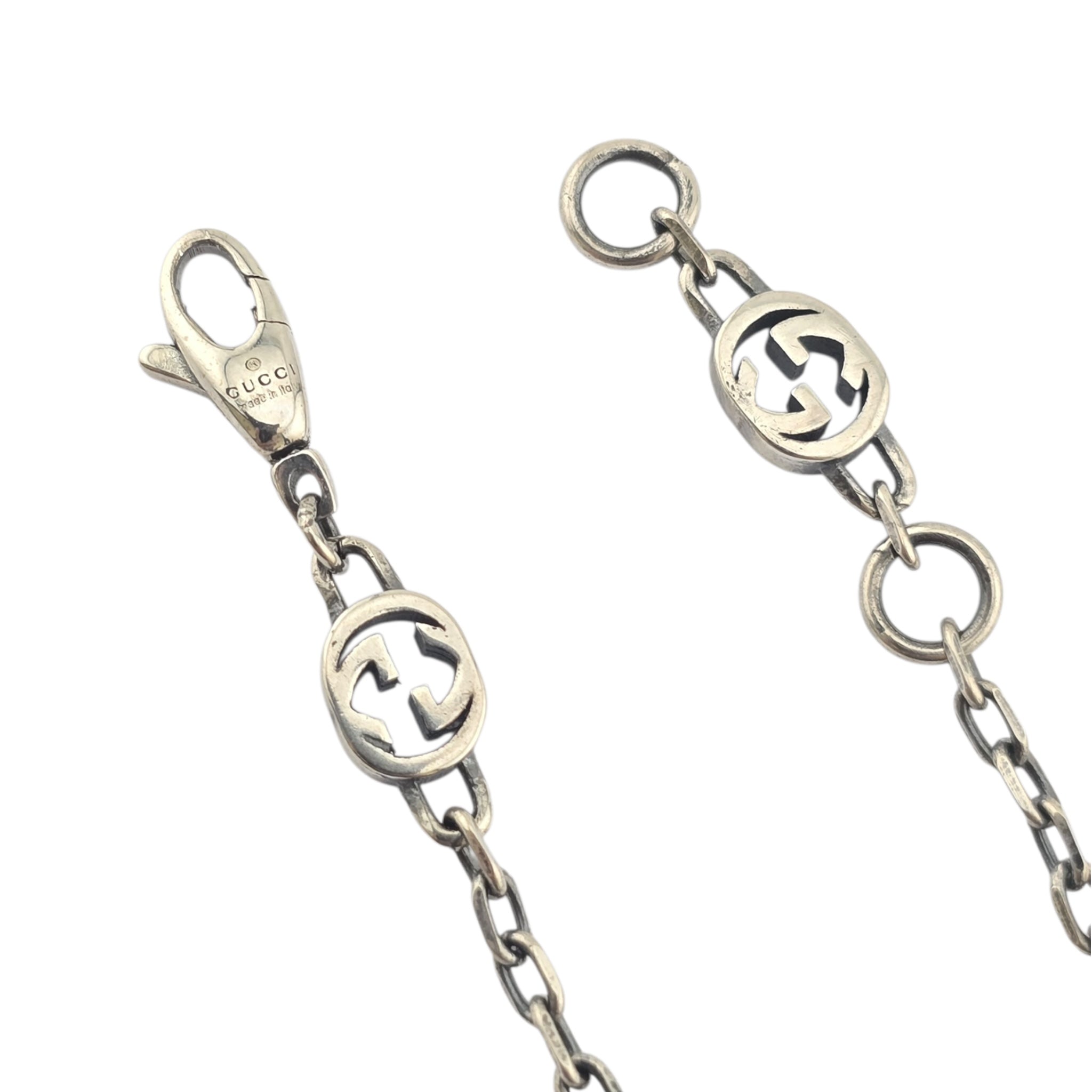 GUCCI Heart Interlocking G Silver Bracelet GUCCI