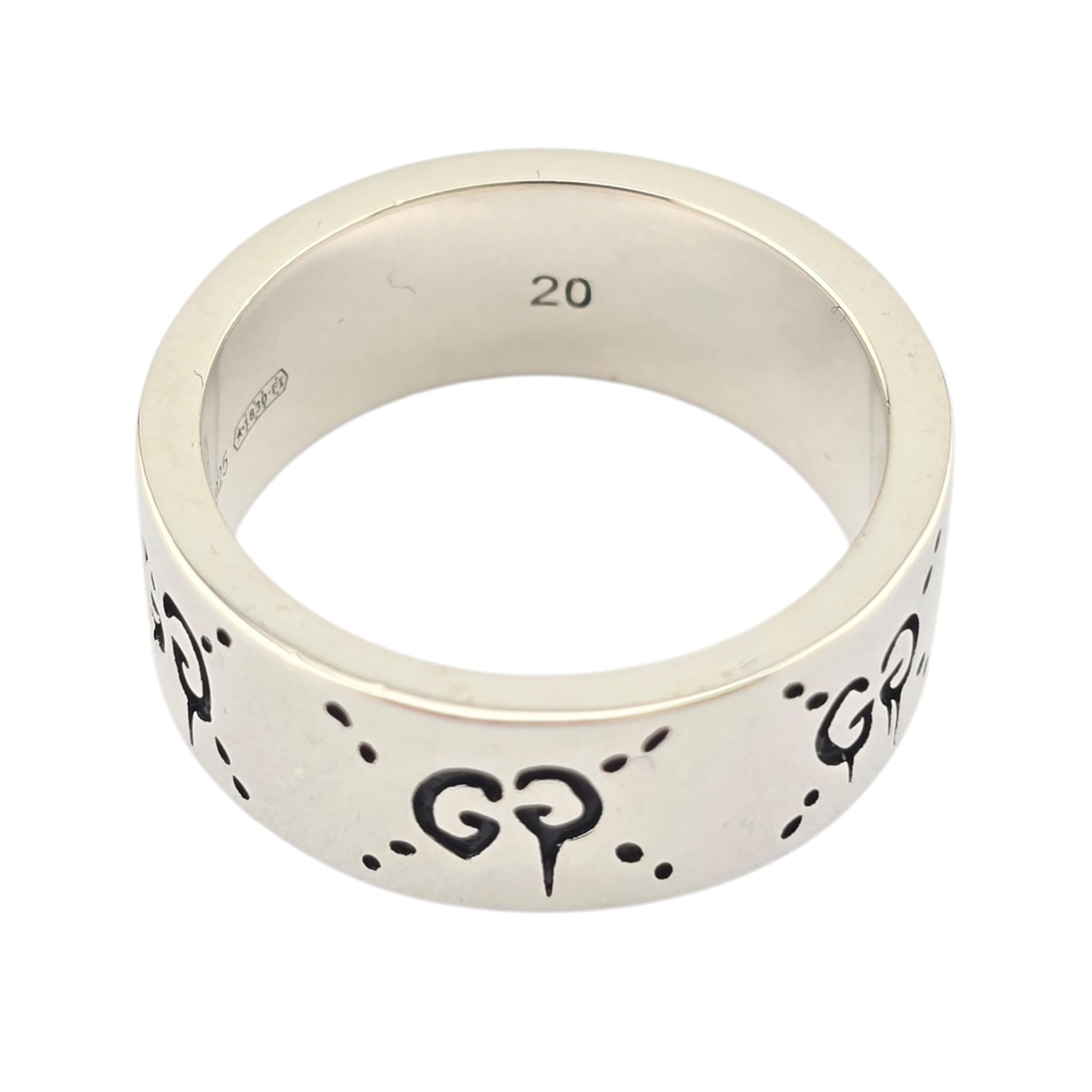 GUCCI Ghost Skull Silver GG Ring GUCCI