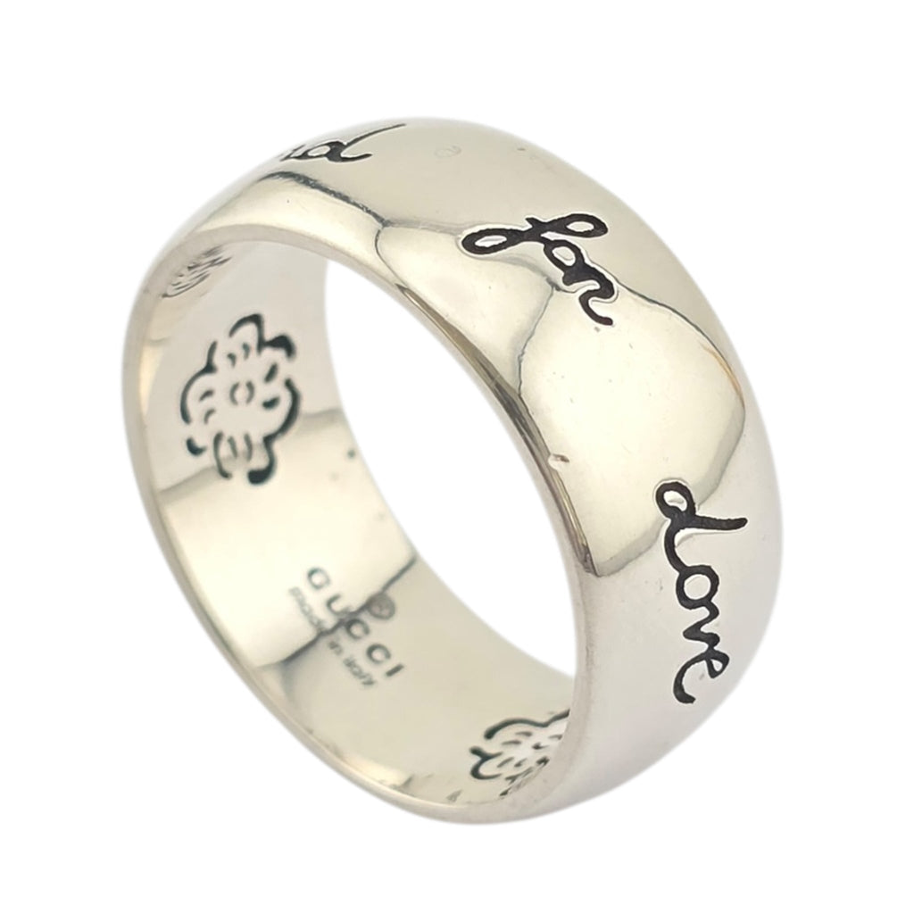 GUCCI Blind for Love Sterling Silver Ring GUCCI