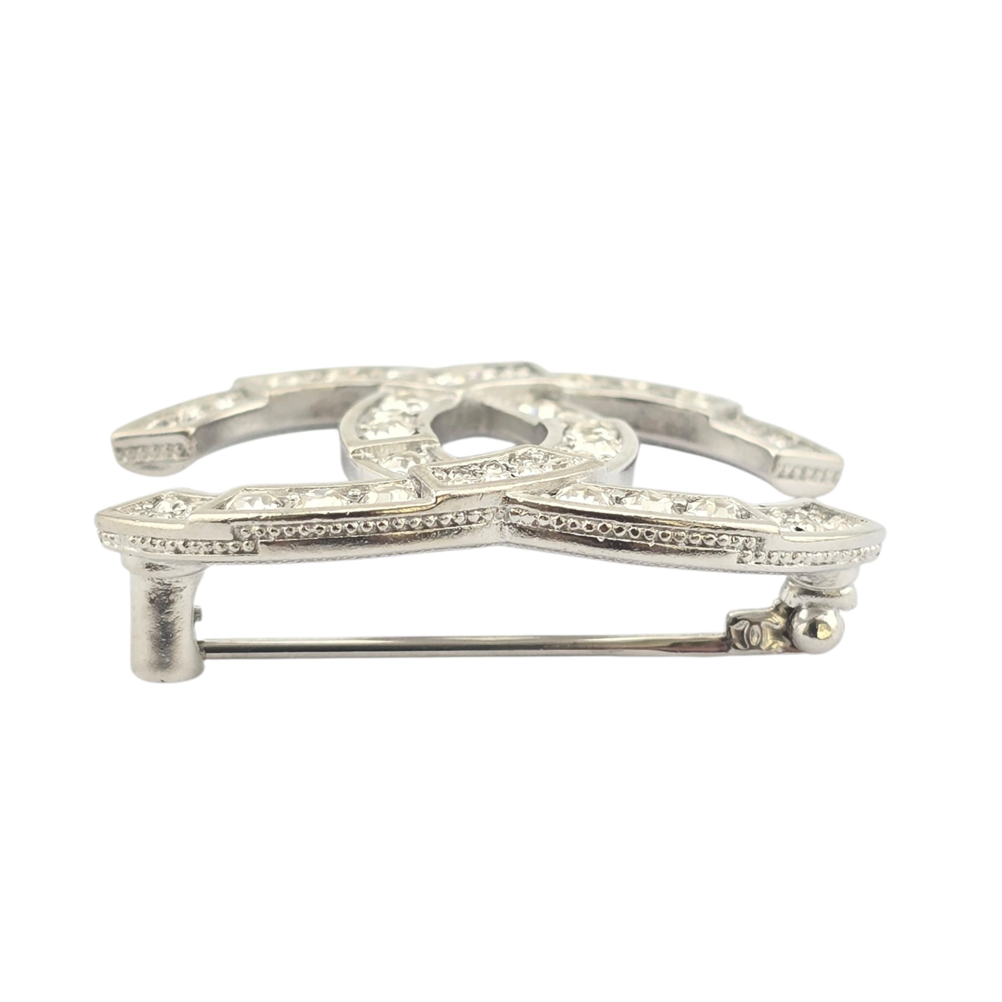 Chanel CC Silver Crystals Brooch 2020 CHANEL