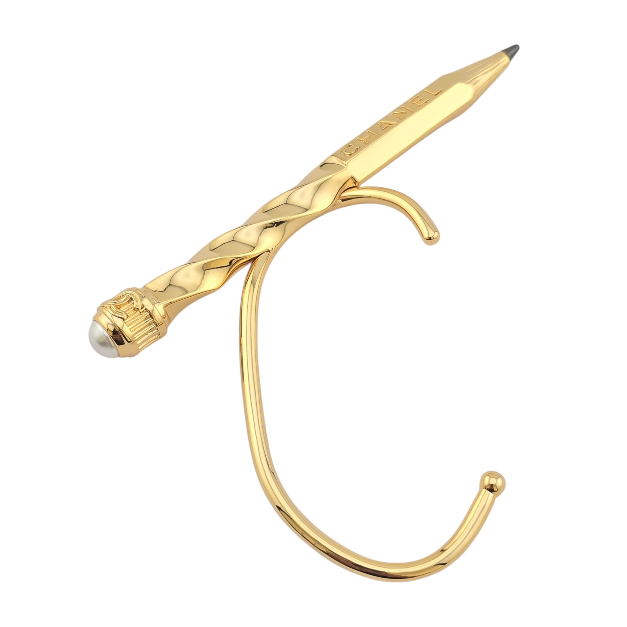 Chanel CC Ear Jewel Cuff Gold Pencil 2025 CHANEL