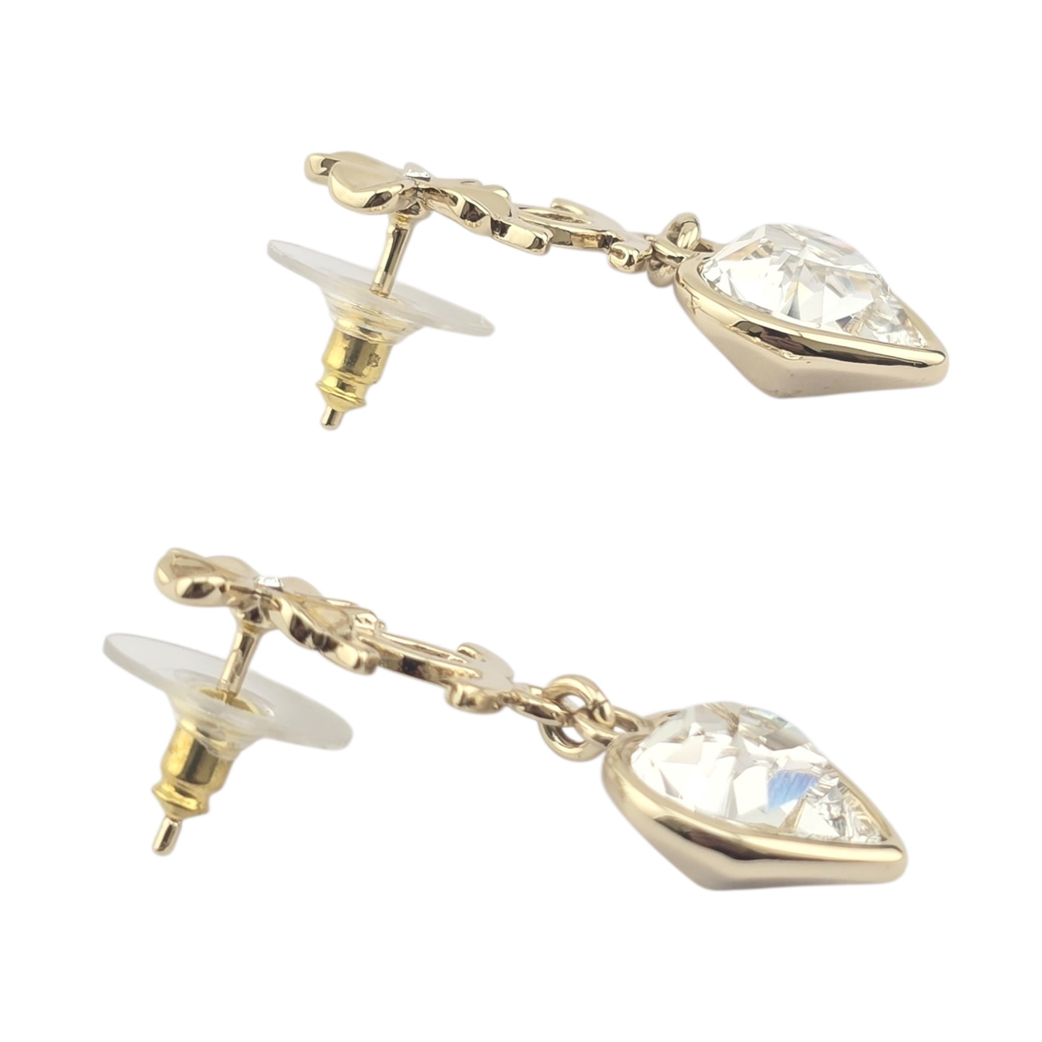 Chanel CC Clover Heart Gold Earrings 2022 CHANEL