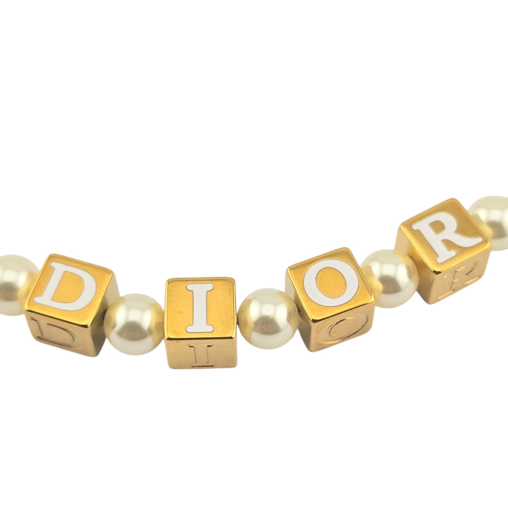 Christian Dior D-Dice Faux Pearl Necklace DIOR