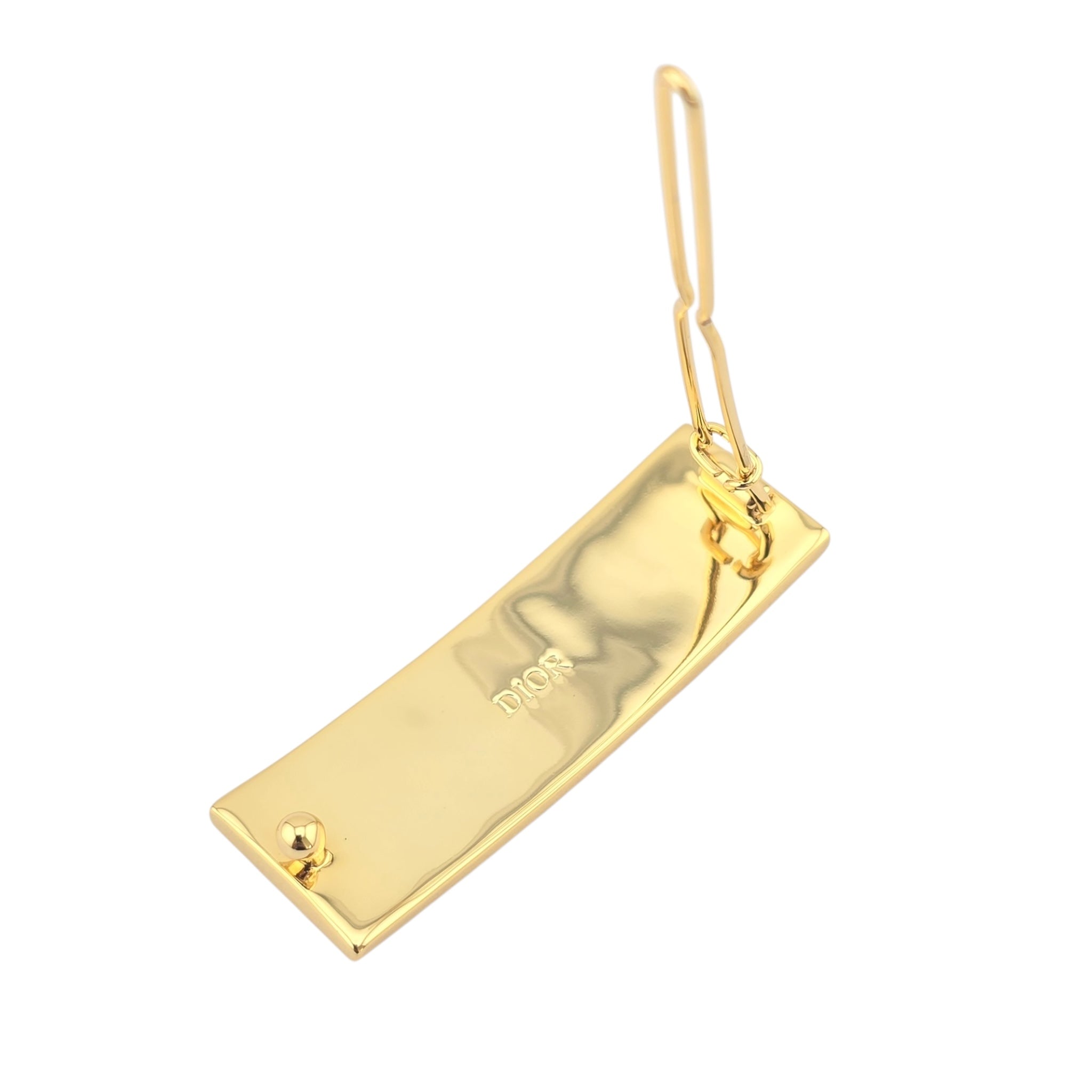 Christian Night Dior Code White Enamel Hair Barrette DIOR