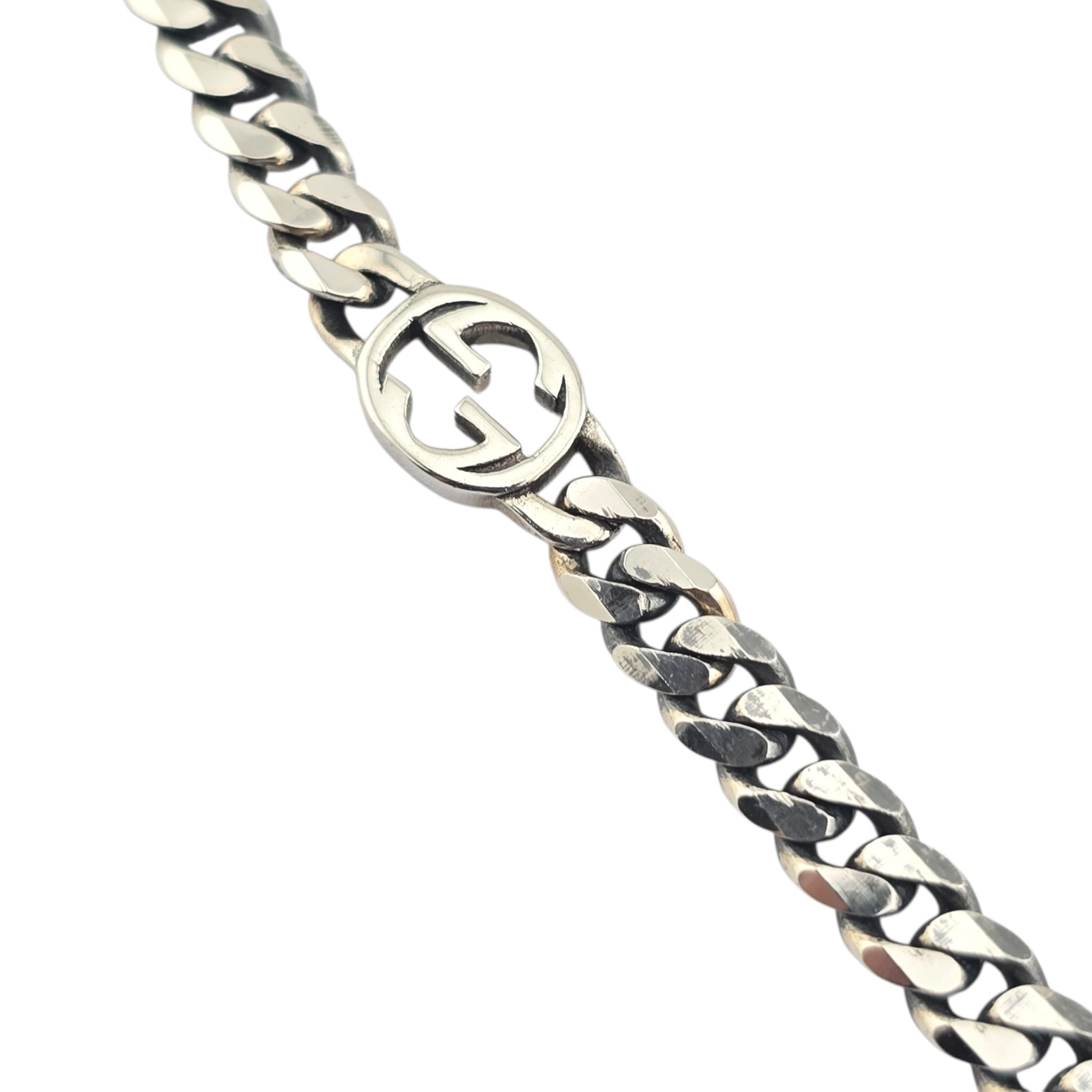 GUCCI GG Interlocking Silver Necklace GUCCI