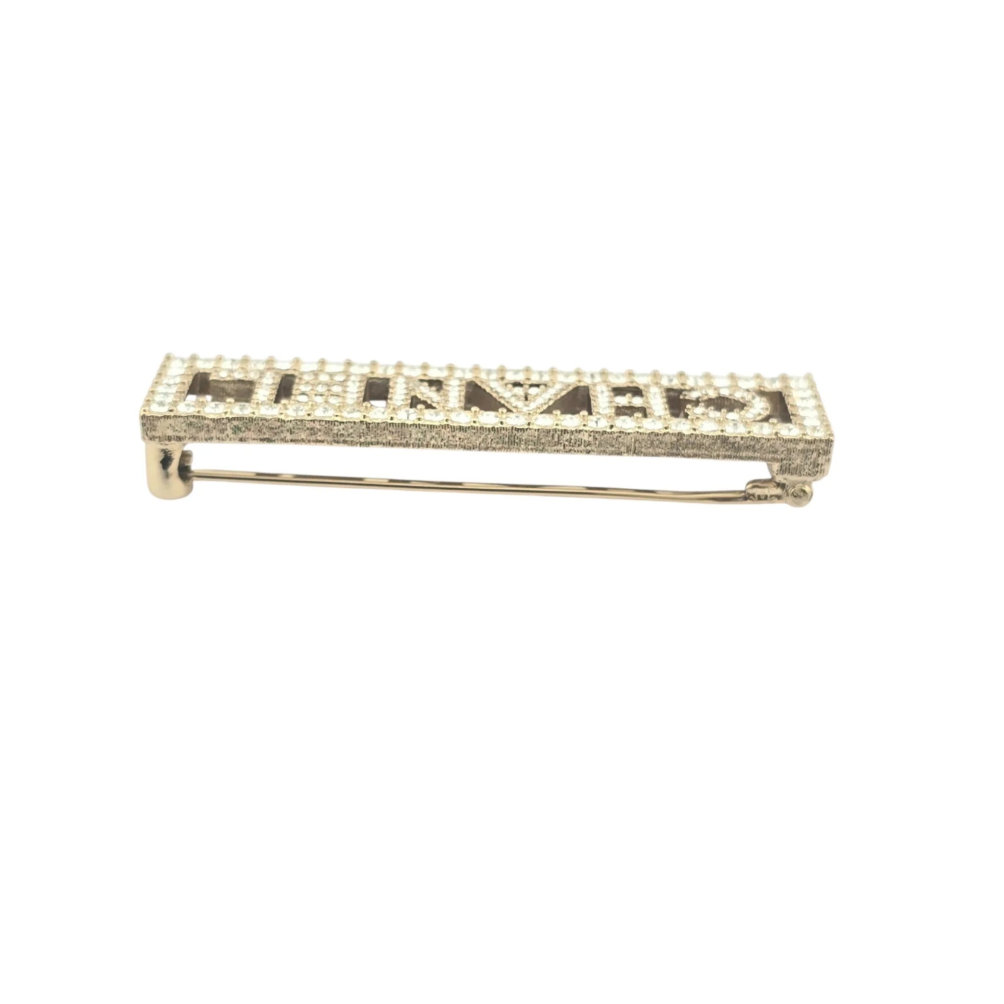 Chanel Crystal Logo Brooch 2024 CHANEL