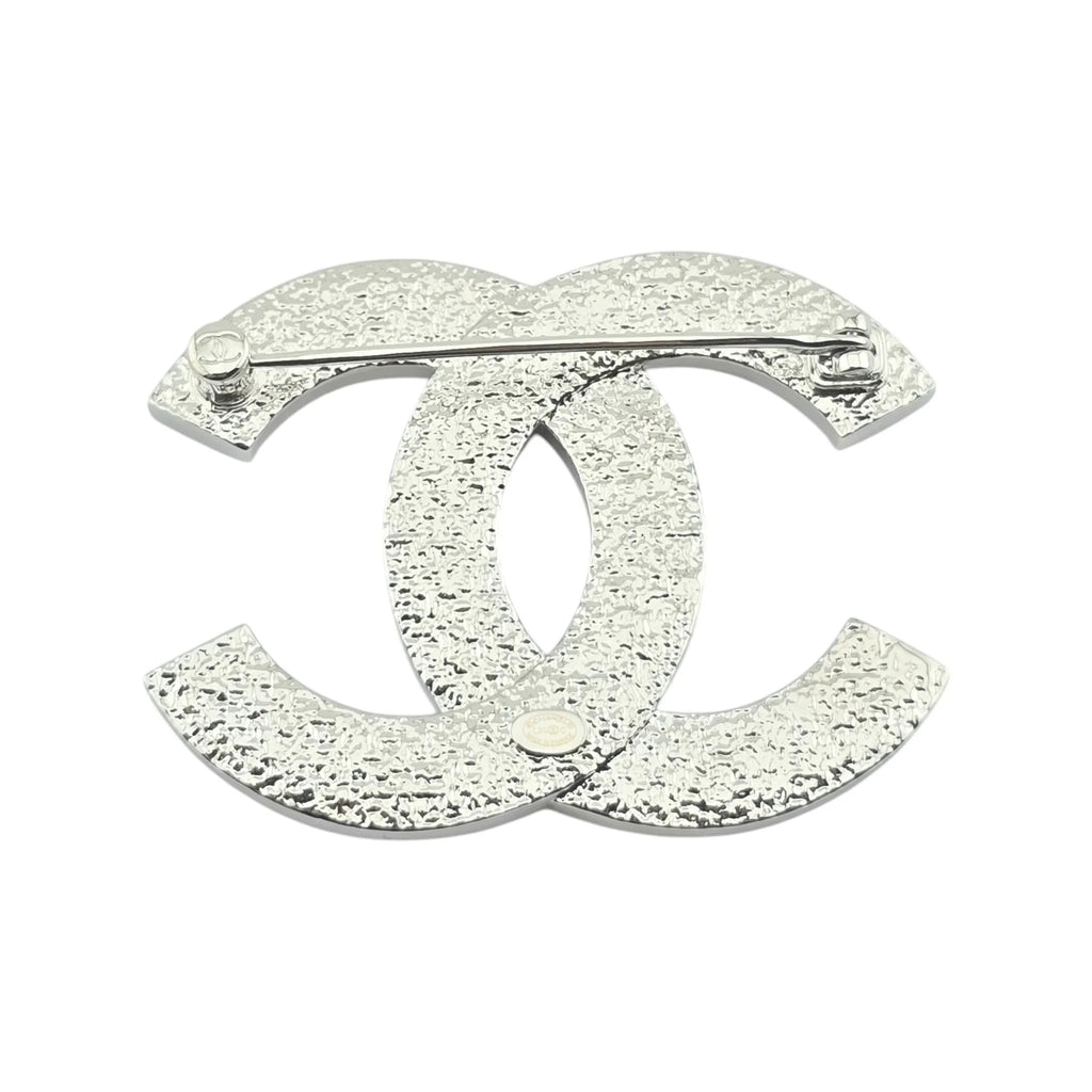 Chanel CC Silver Crystals Brooch 2025 CHANEL