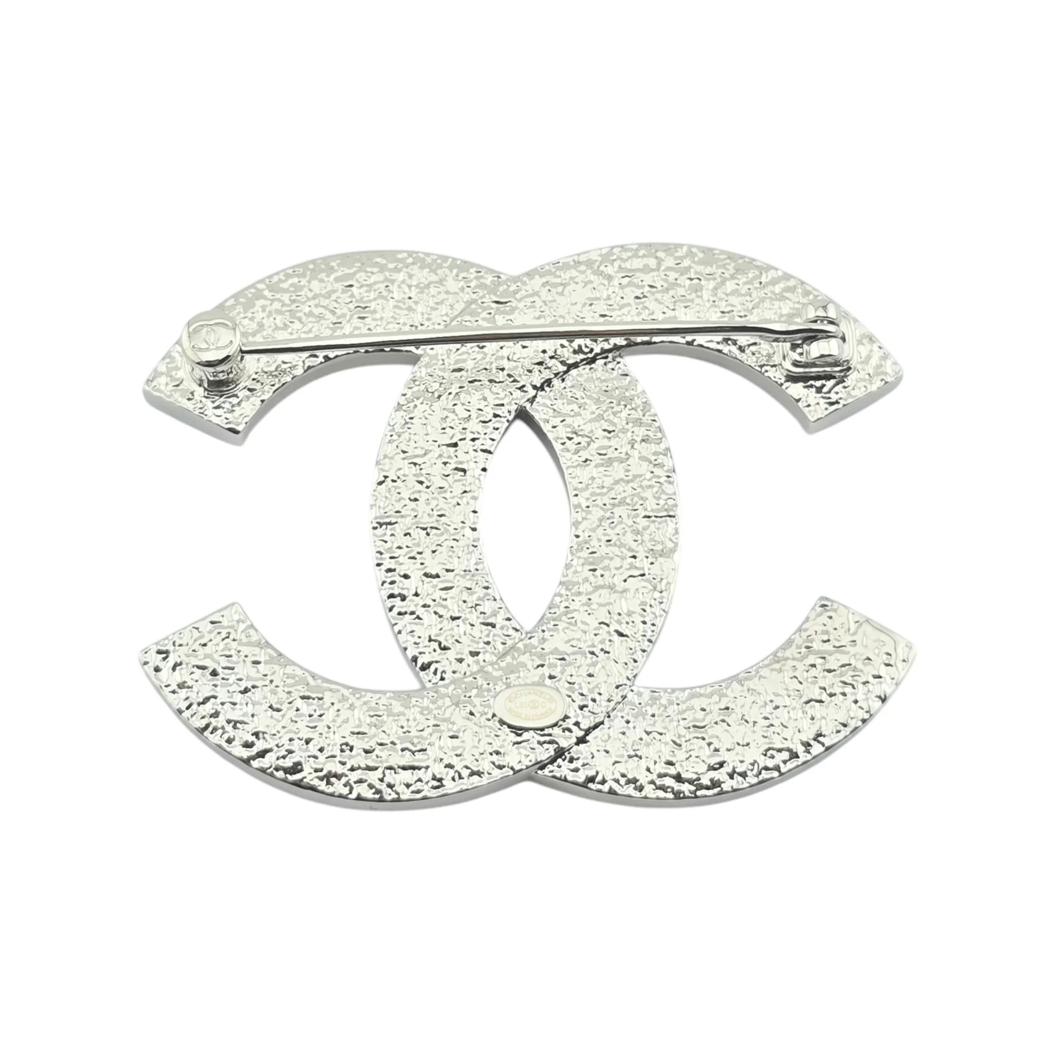 Chanel CC Silver Crystals Brooch 2025 CHANEL