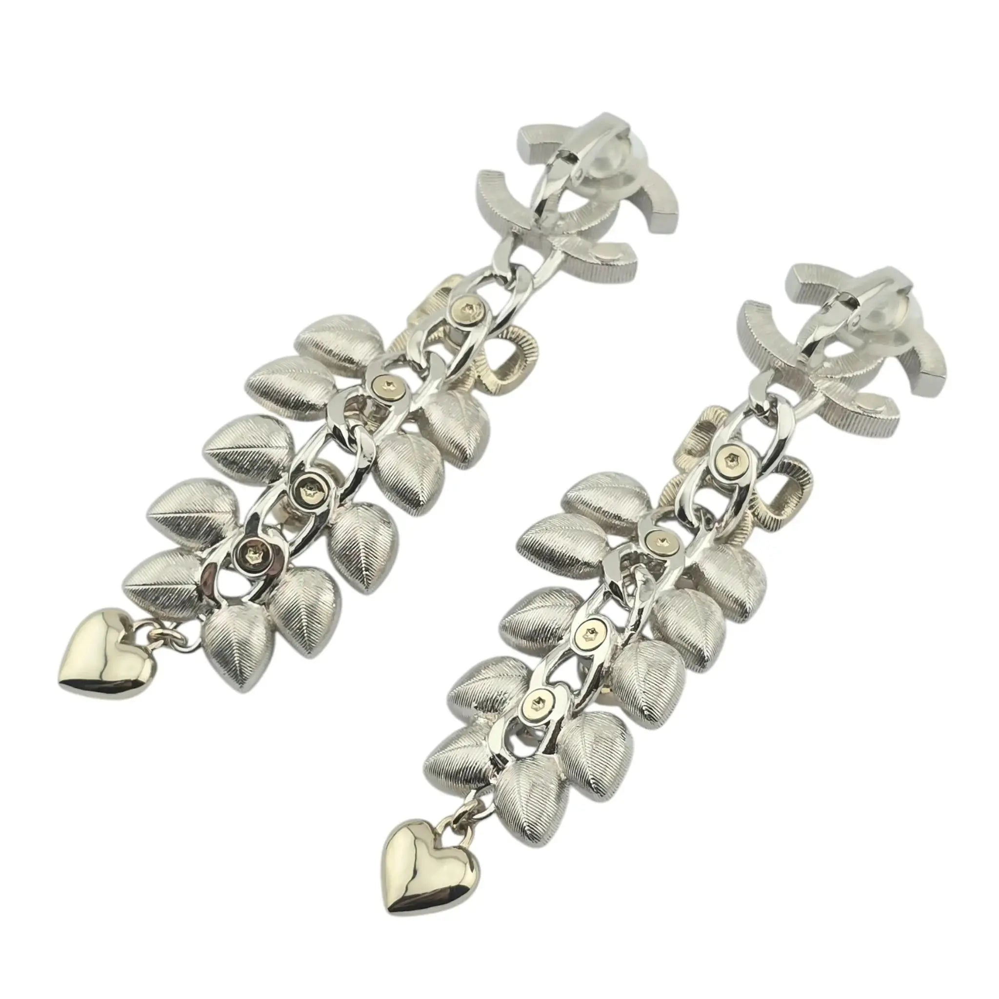 Chanel CC Crystal Leaf Clip On Earrings 2025 CHANEL