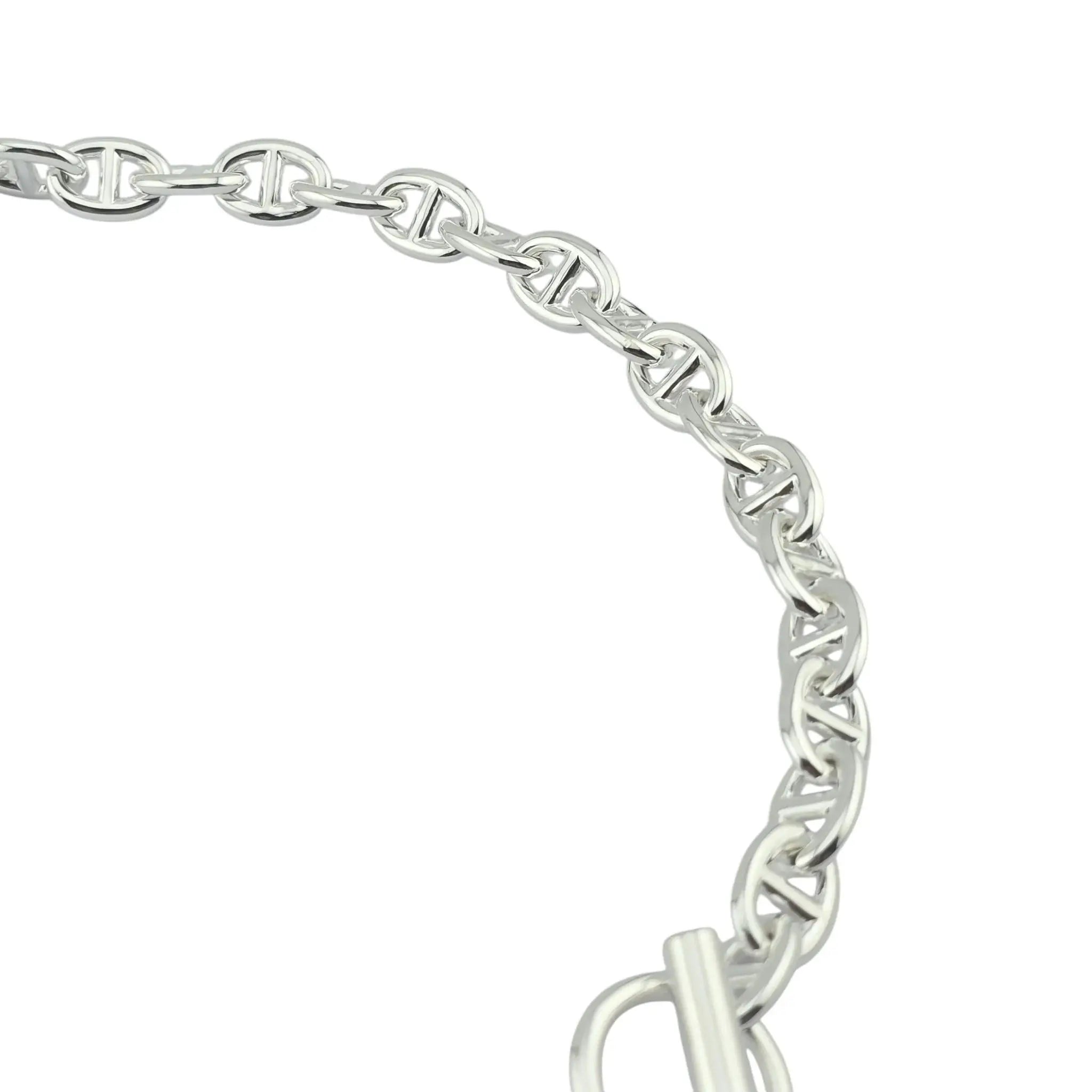 Hermes Chaine d'Ancre Necklace Silver Small Model HERMES