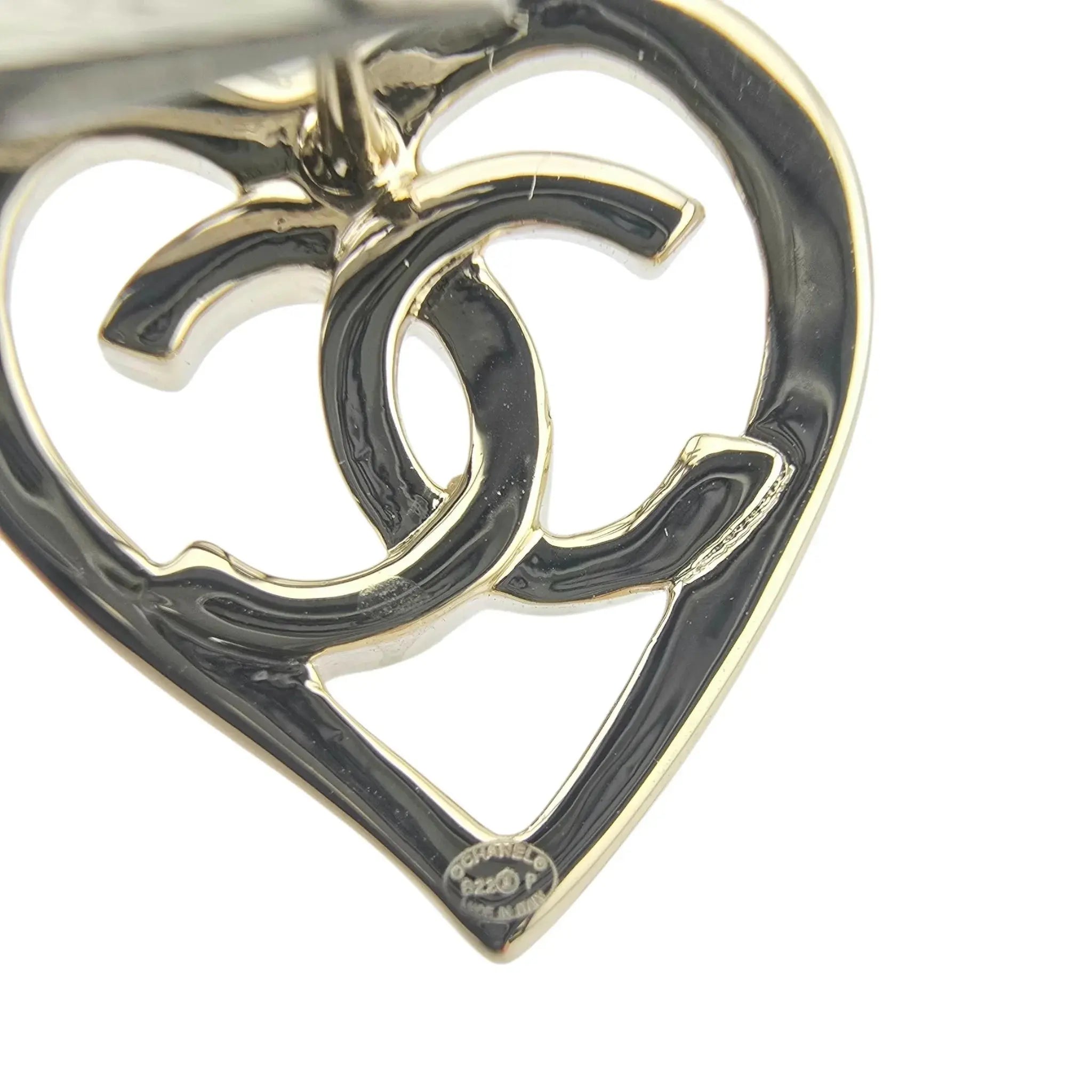 Chanel CC Gold Heart Earrings 2022 CHANEL