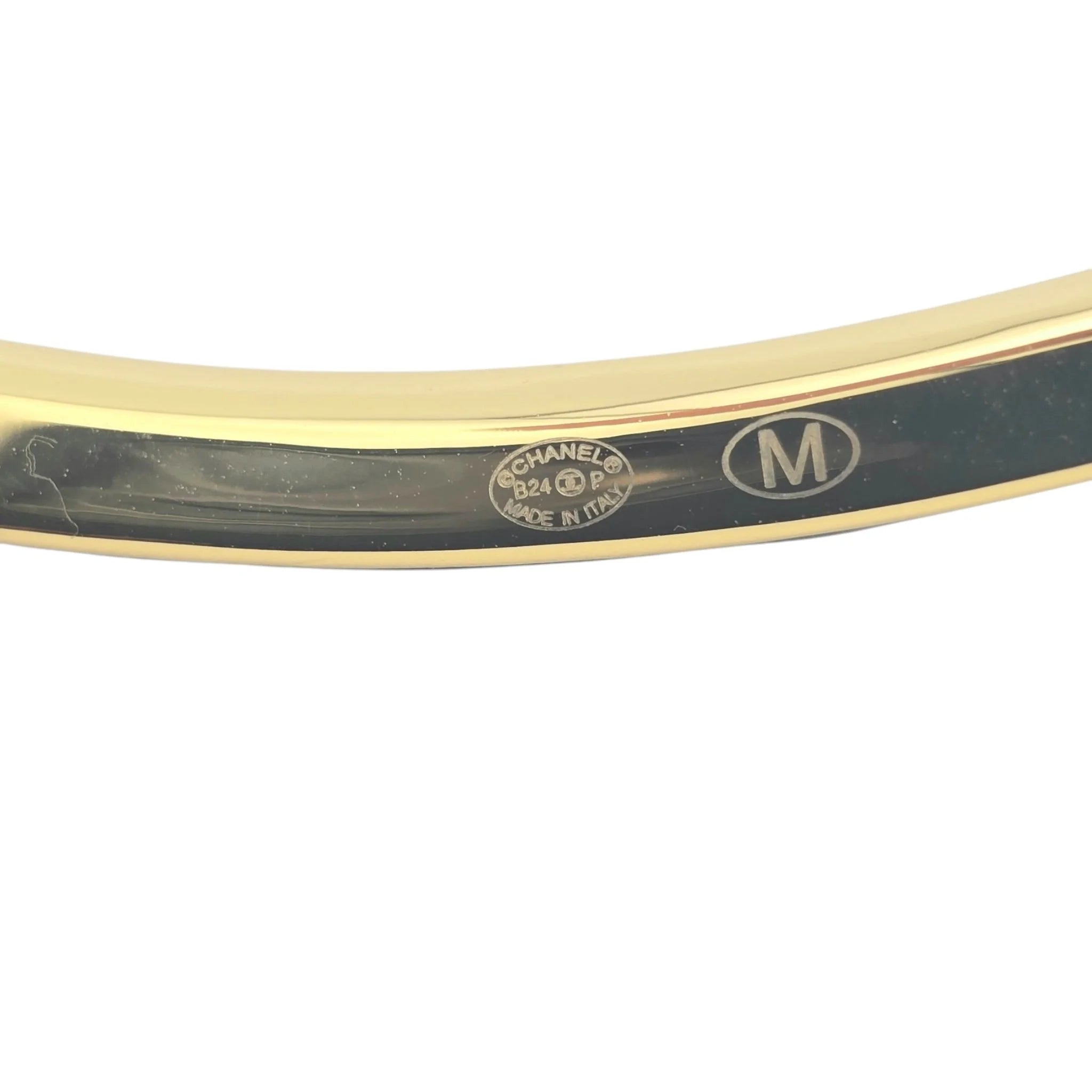 Chanel CC Black/Gold Bangle 2024 CHANEL