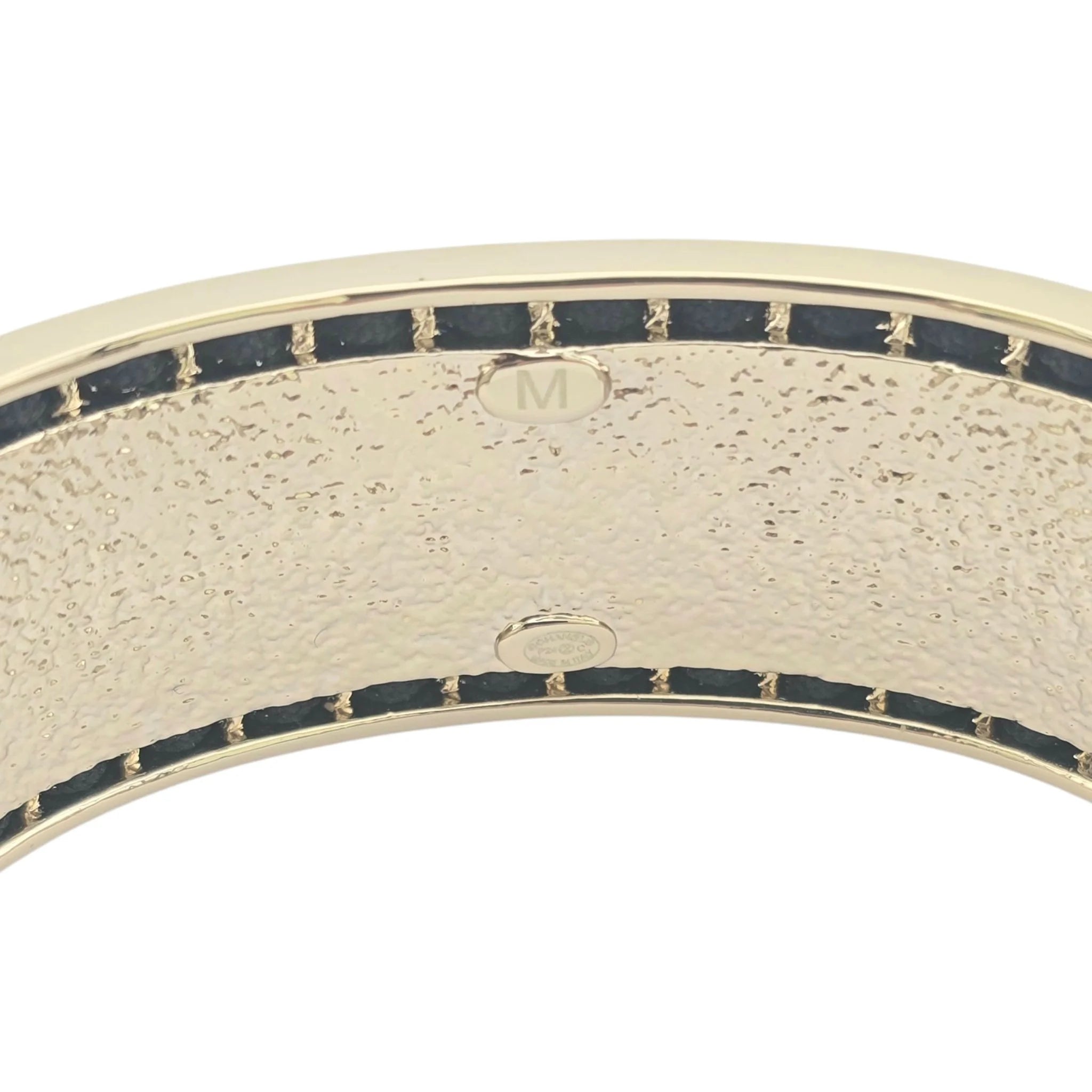 Chanel CC White/Black Gold Bangle 2024 CHANEL