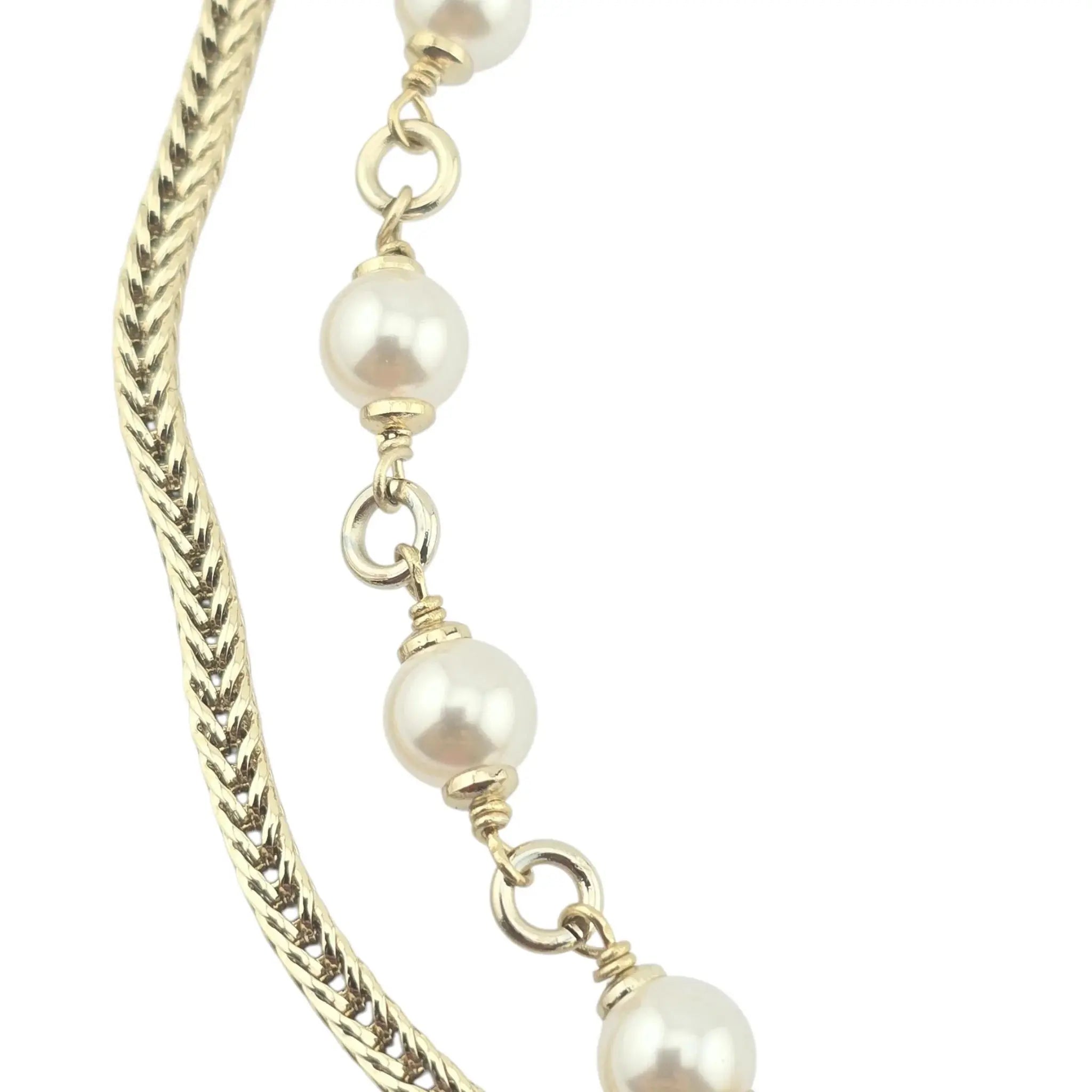 Chanel CC Faux Pearl Necklace B24 CHANEL