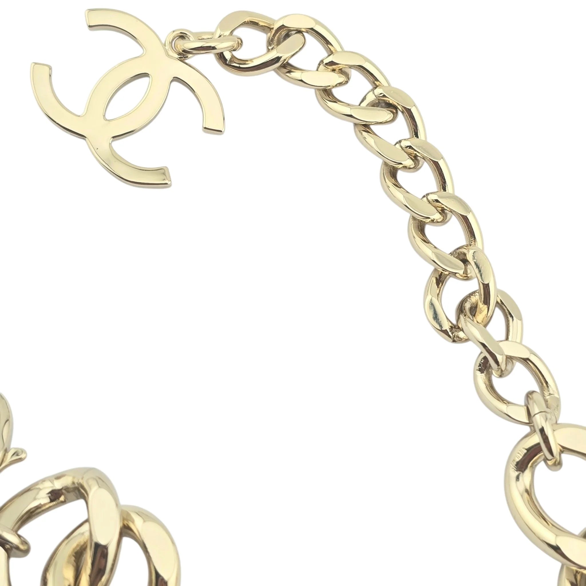 Chanel Gold Pink Chain Necklace 2025 CHANEL