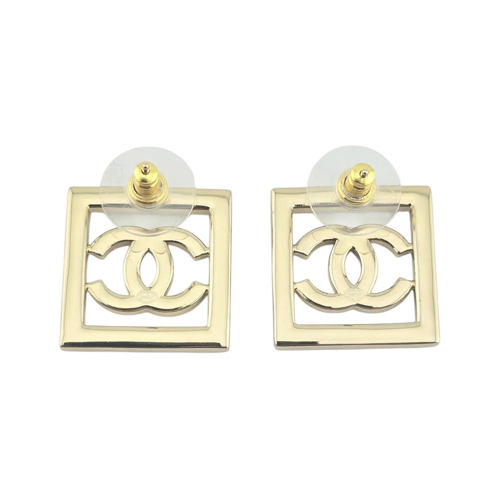 Chanel CC Square Crystal Earrings 2025 CHANEL