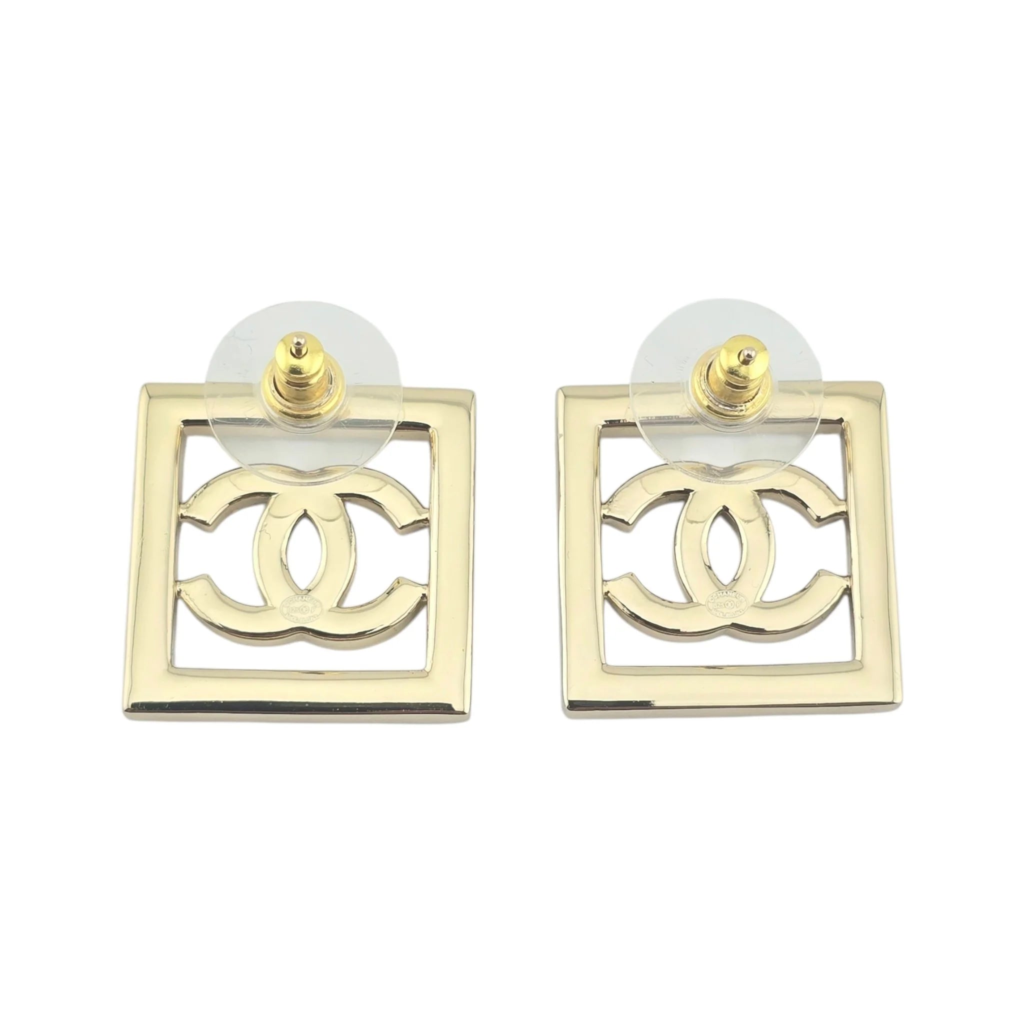 Chanel CC Square Crystal Earrings 2025 CHANEL