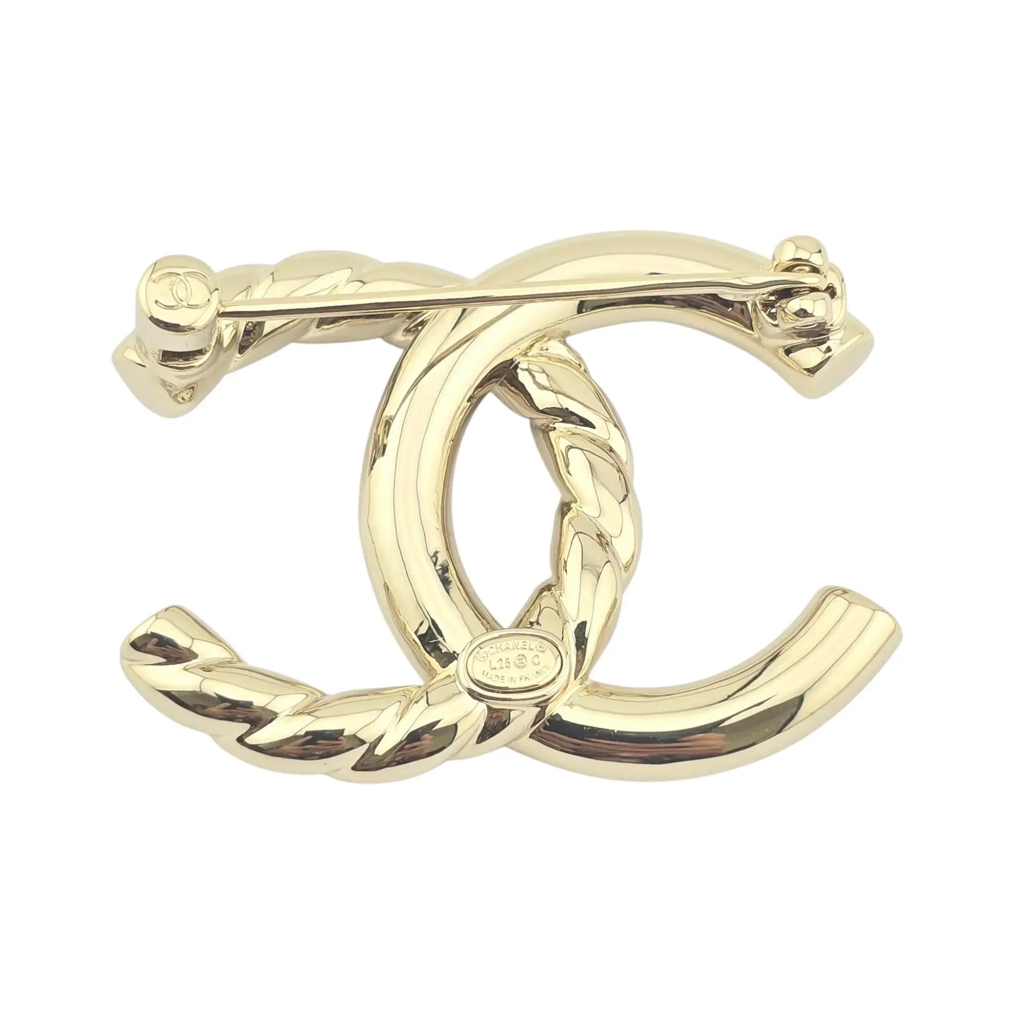 Chanel CC Gold Logo Brooch 2025 CHANEL