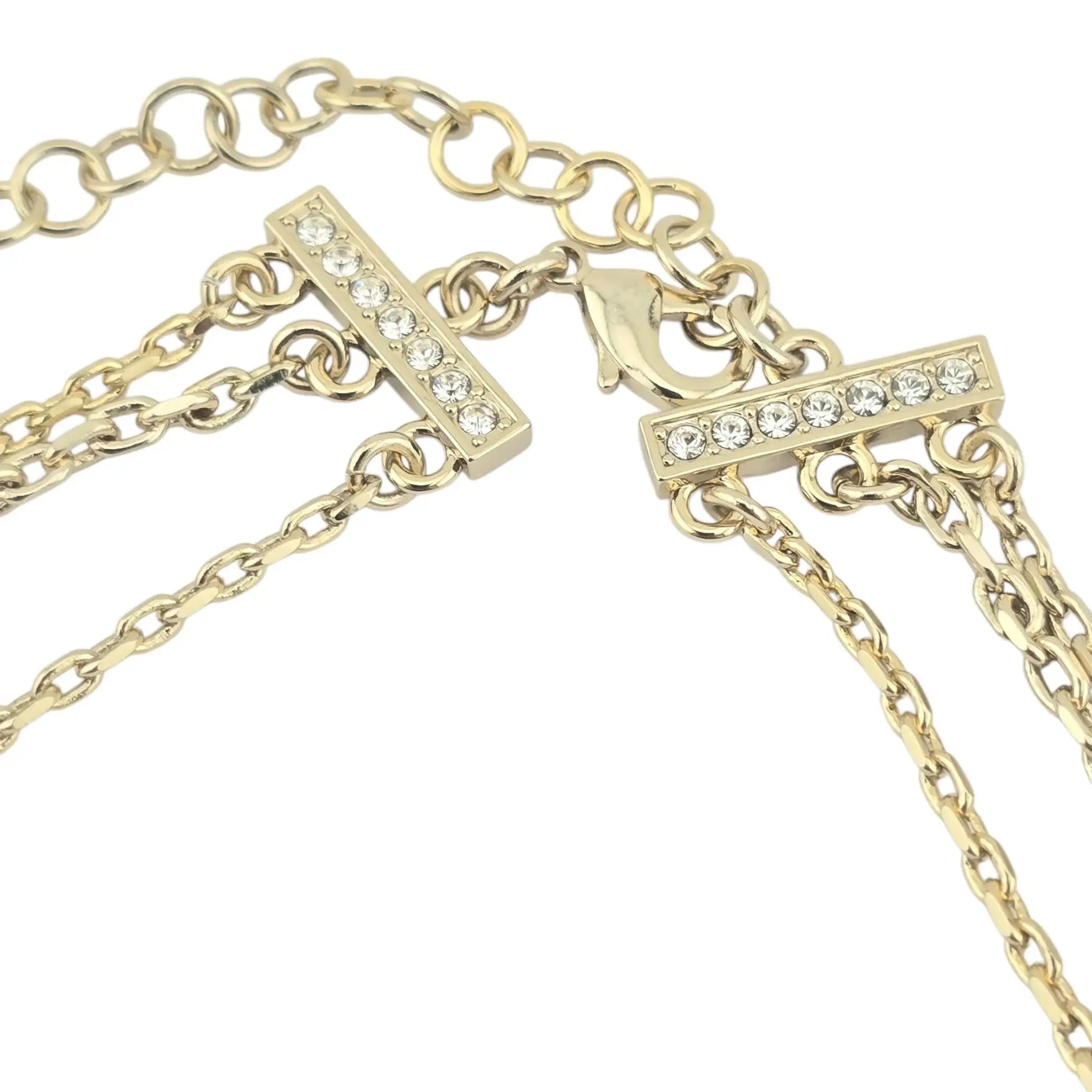 Chanel CC Bow Crystal Faux Pearl Necklace 2024 CHANEL