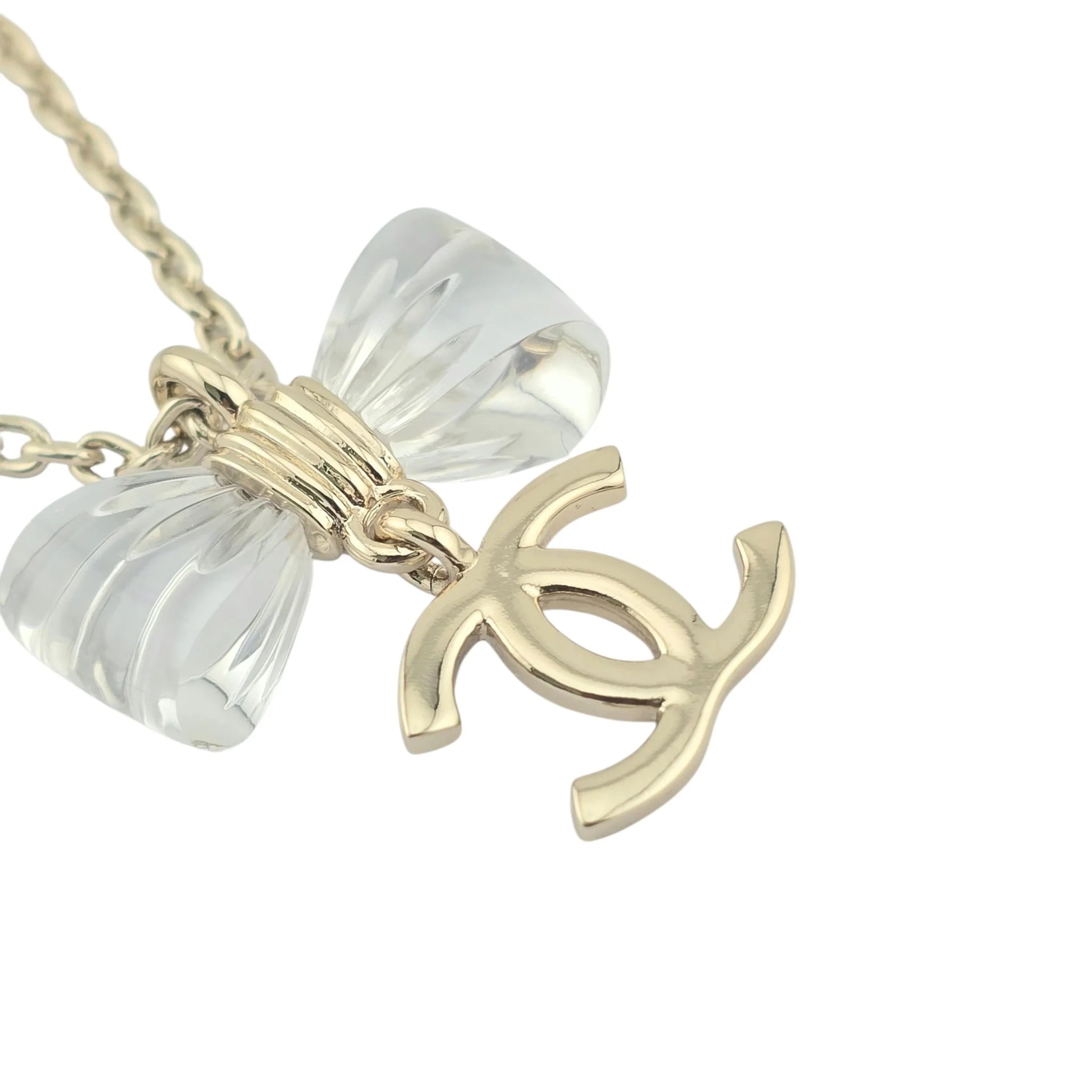 Chanel CC Transparent Bow Necklace SS25 CHANEL