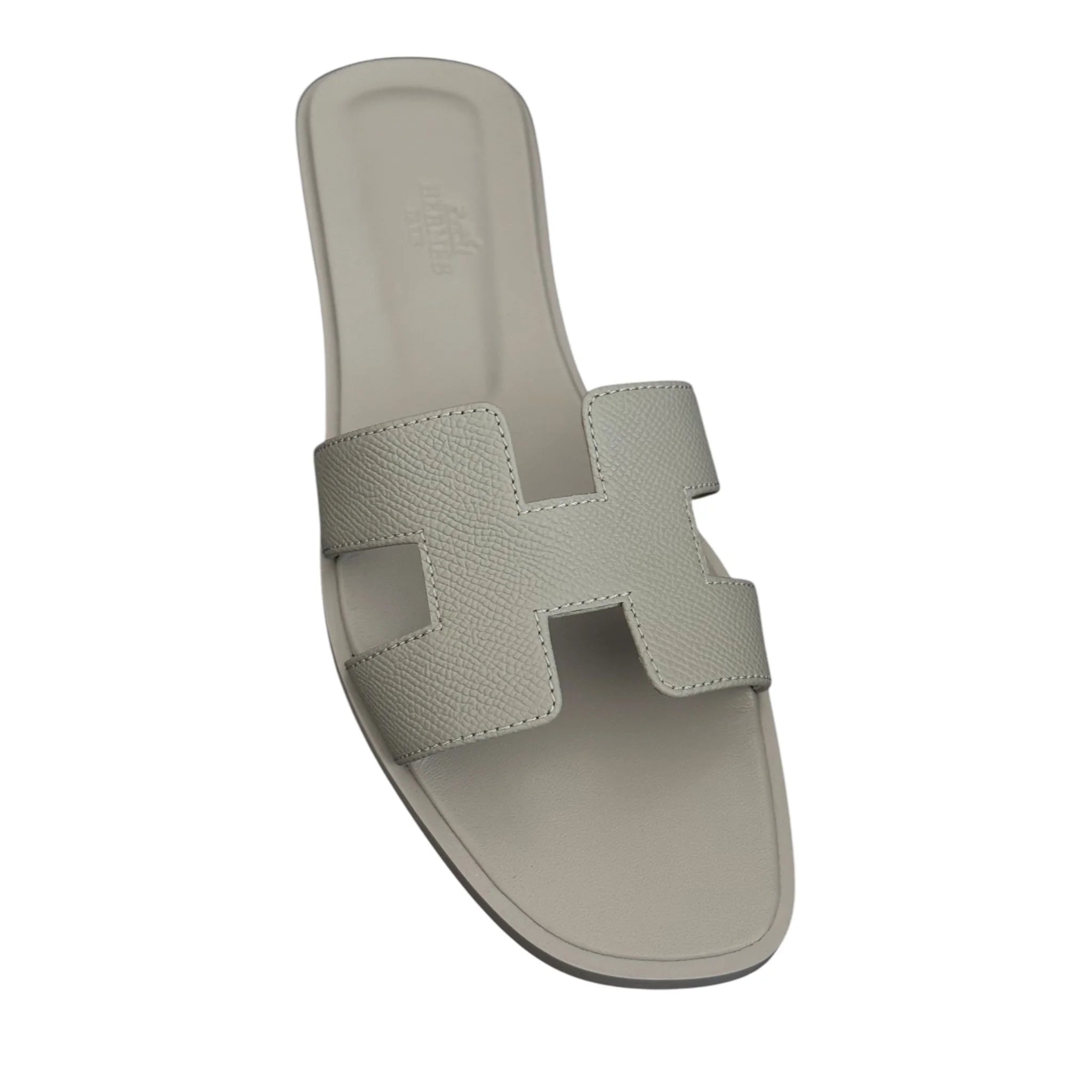 Hermes Oran Sandal Bleu Glacier Epsom - 40 UK 7 HERMES