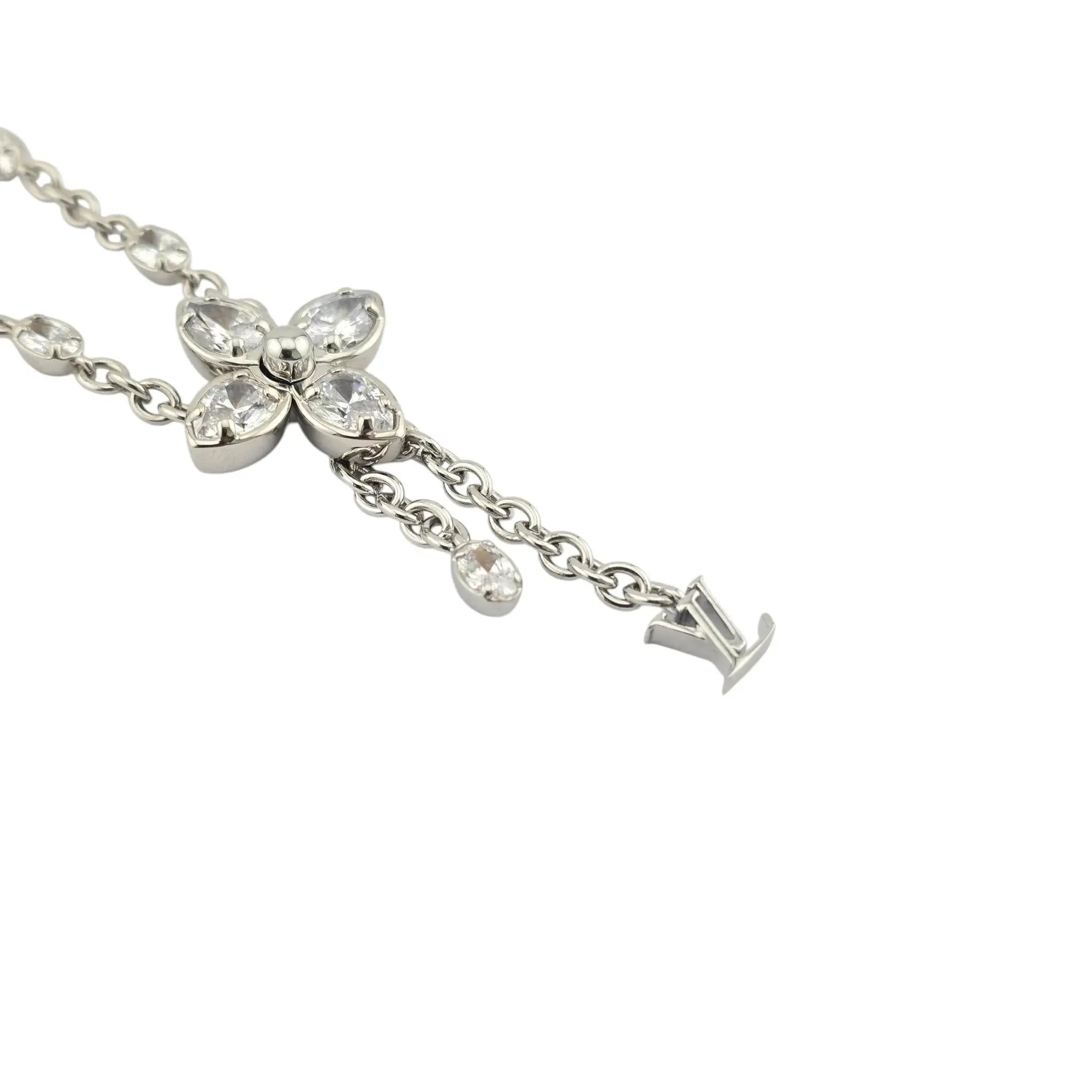 Louis Vuitton LV Silver Crystal Choker Necklace LOUIS VUITTON