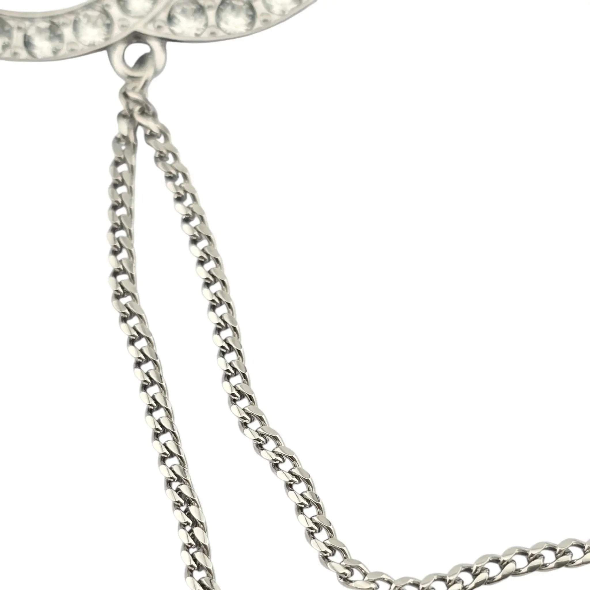 Chanel CC Multi Strand Chain Heart Brooch 2023 CHANEL