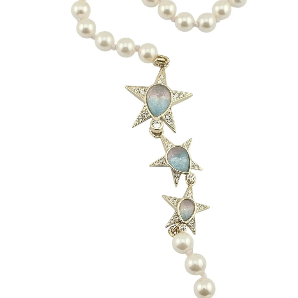 Chanel CC Long Faux Pearl Necklace 2023 CHANEL