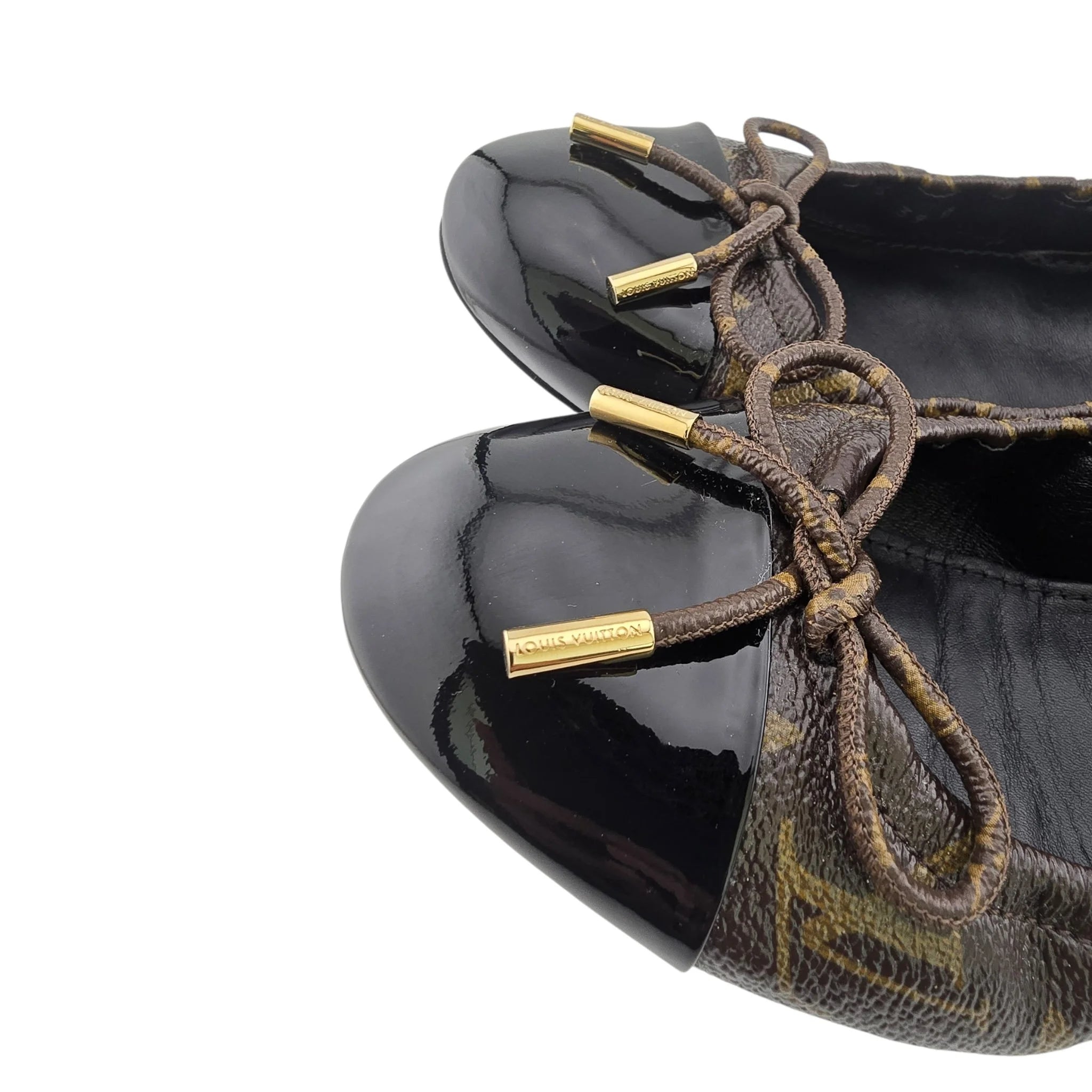 Louis Vuitton LV Brown Canvas Monogram Ballet Flats 39 LOUIS VUITTON