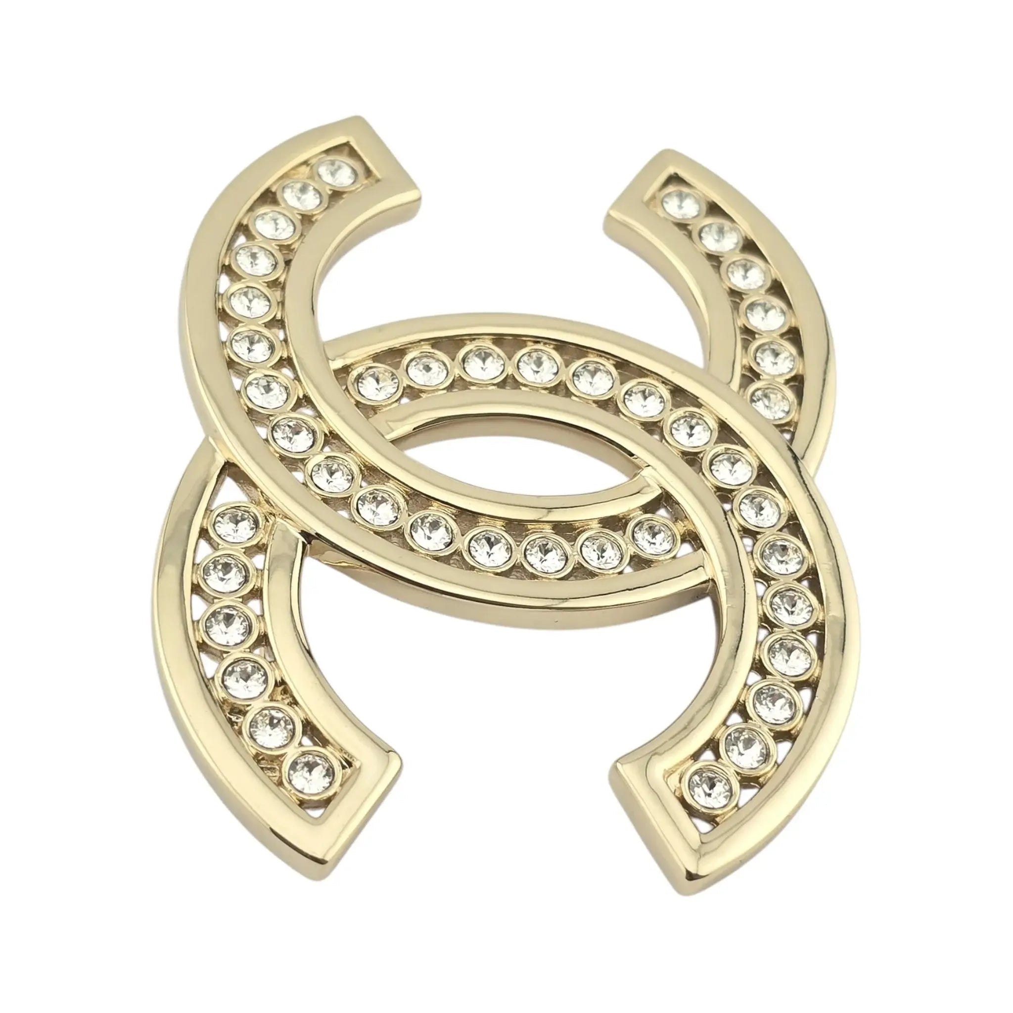 Chanel CC Gold Crystal Brooch B23 CHANEL