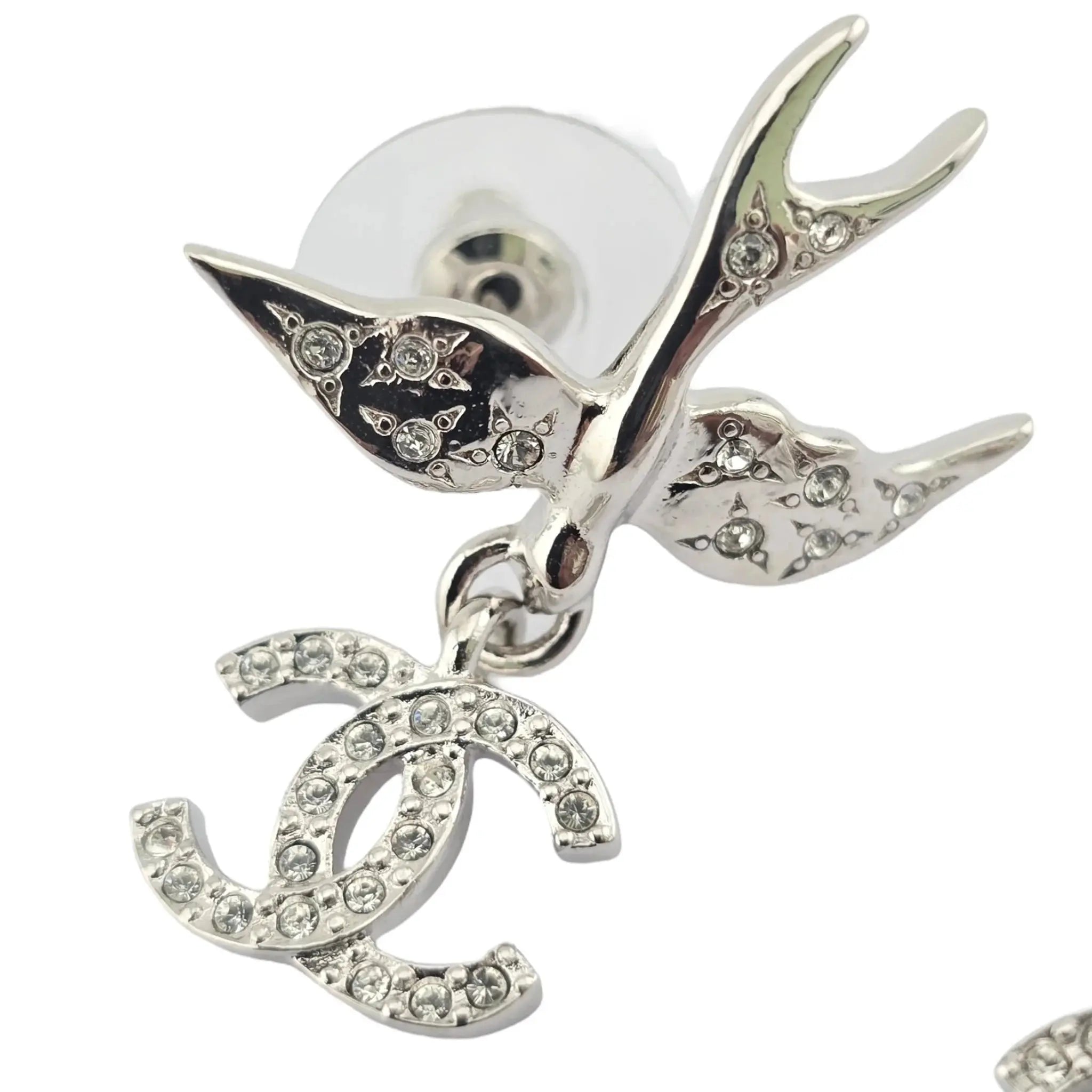 Chanel CC Silver Bird Earrings SS25 CHANEL