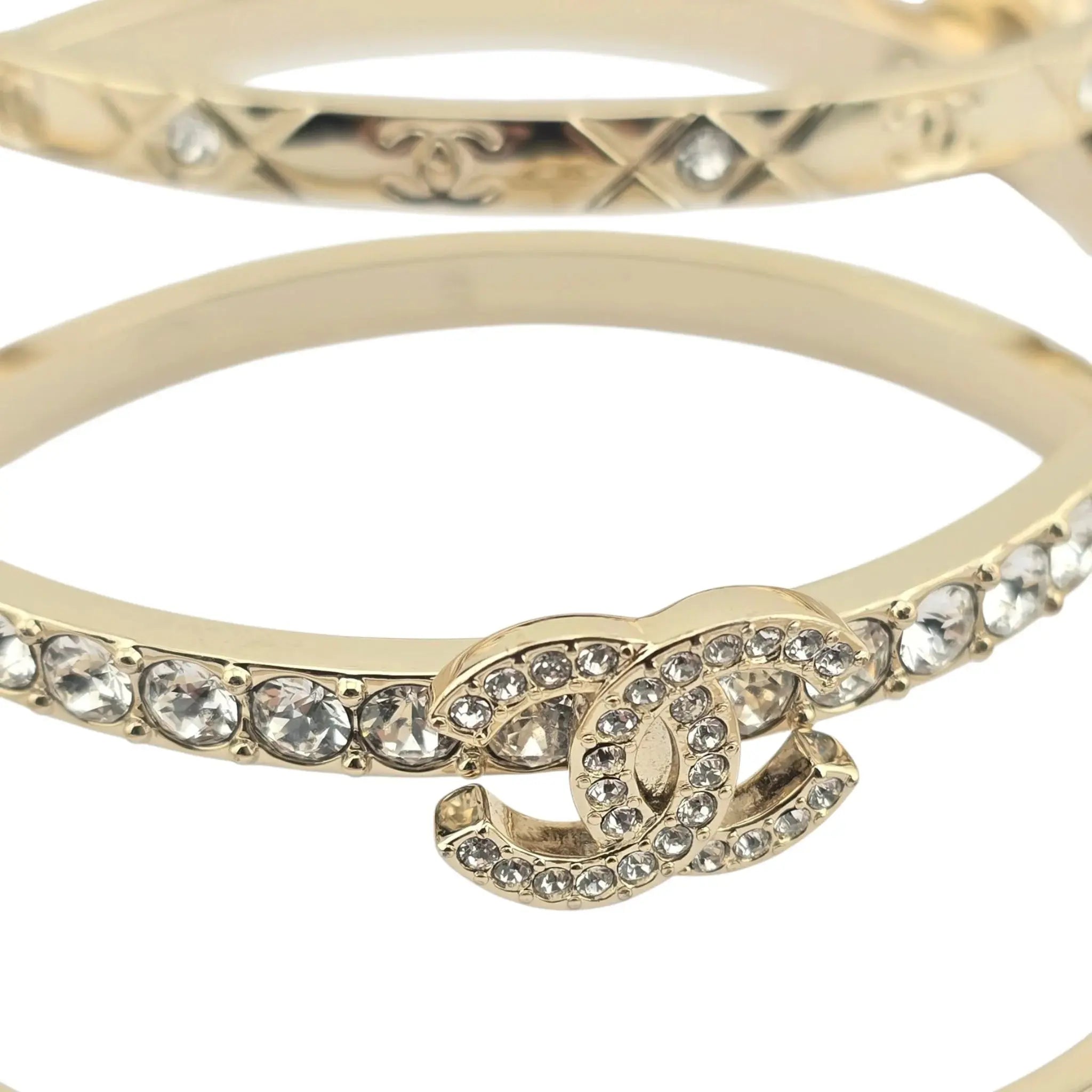 Chanel CC Cuff Bangle Gold Set S 2025 CHANEL