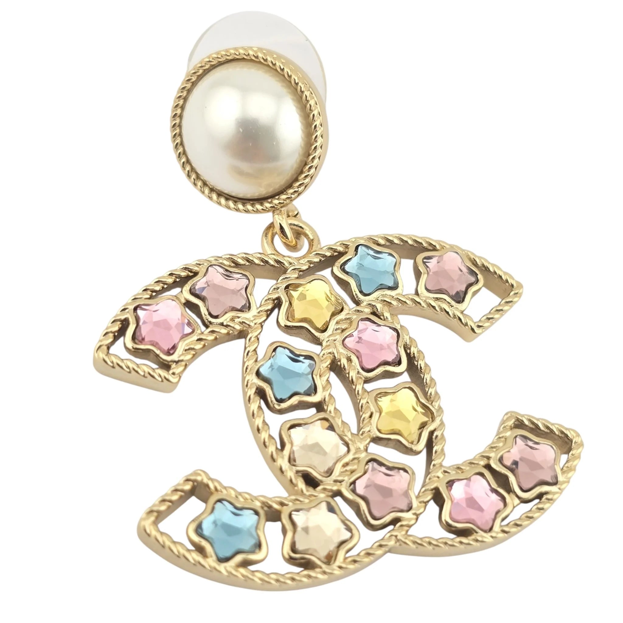 Chanel CC Multicoloured Drop Earrings 2025 CHANEL