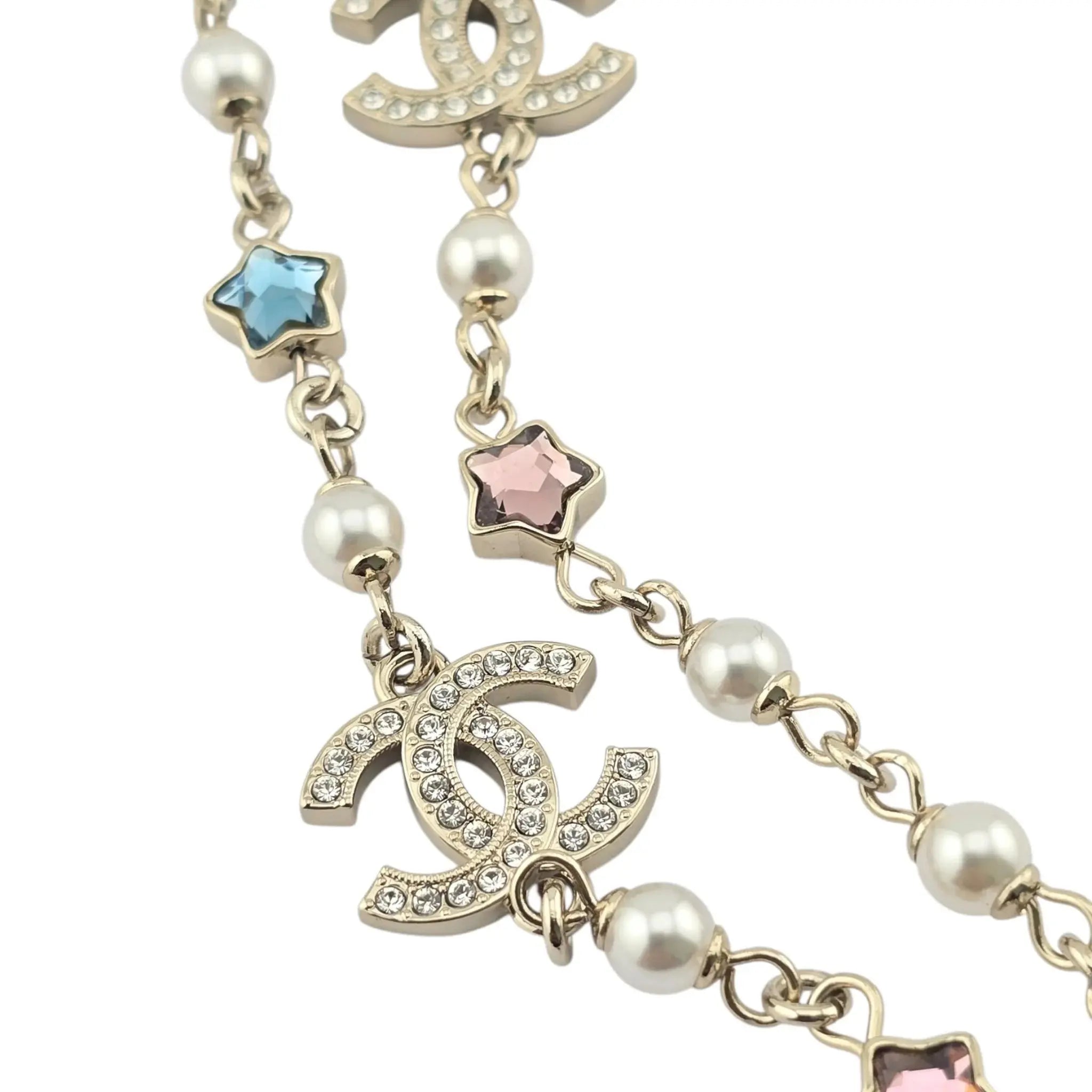 Chanel CC Multicoloured Star Crystal Long Necklace 2025 CHANEL