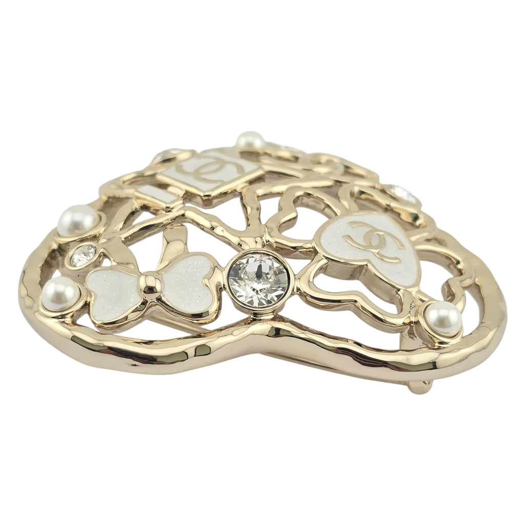 Chanel CC Heart Brooch 2025 CHANEL