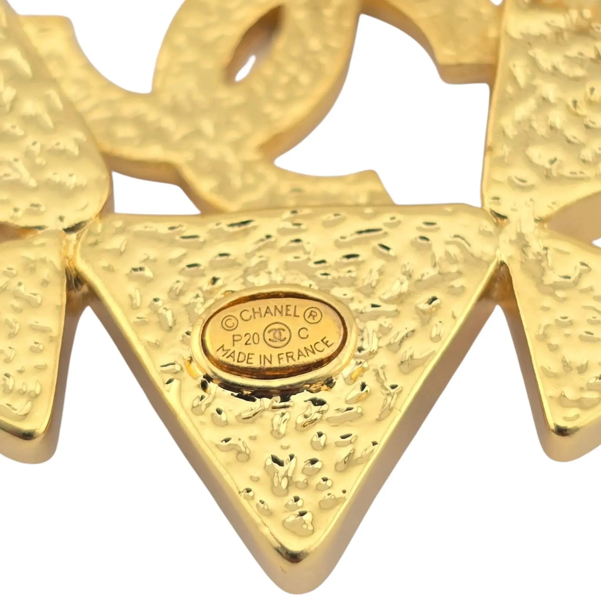 Chanel CC Crystal Gold Brooch 2020 CHANEL