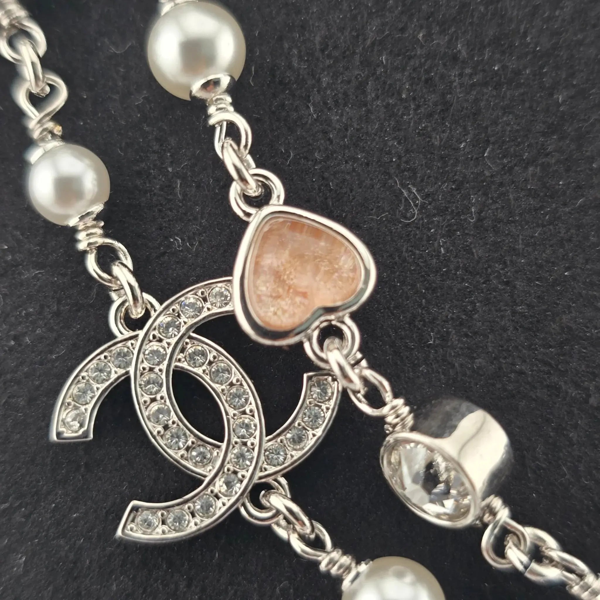 Chanel CC Long Necklace Heart Pendants 2025 CHANEL