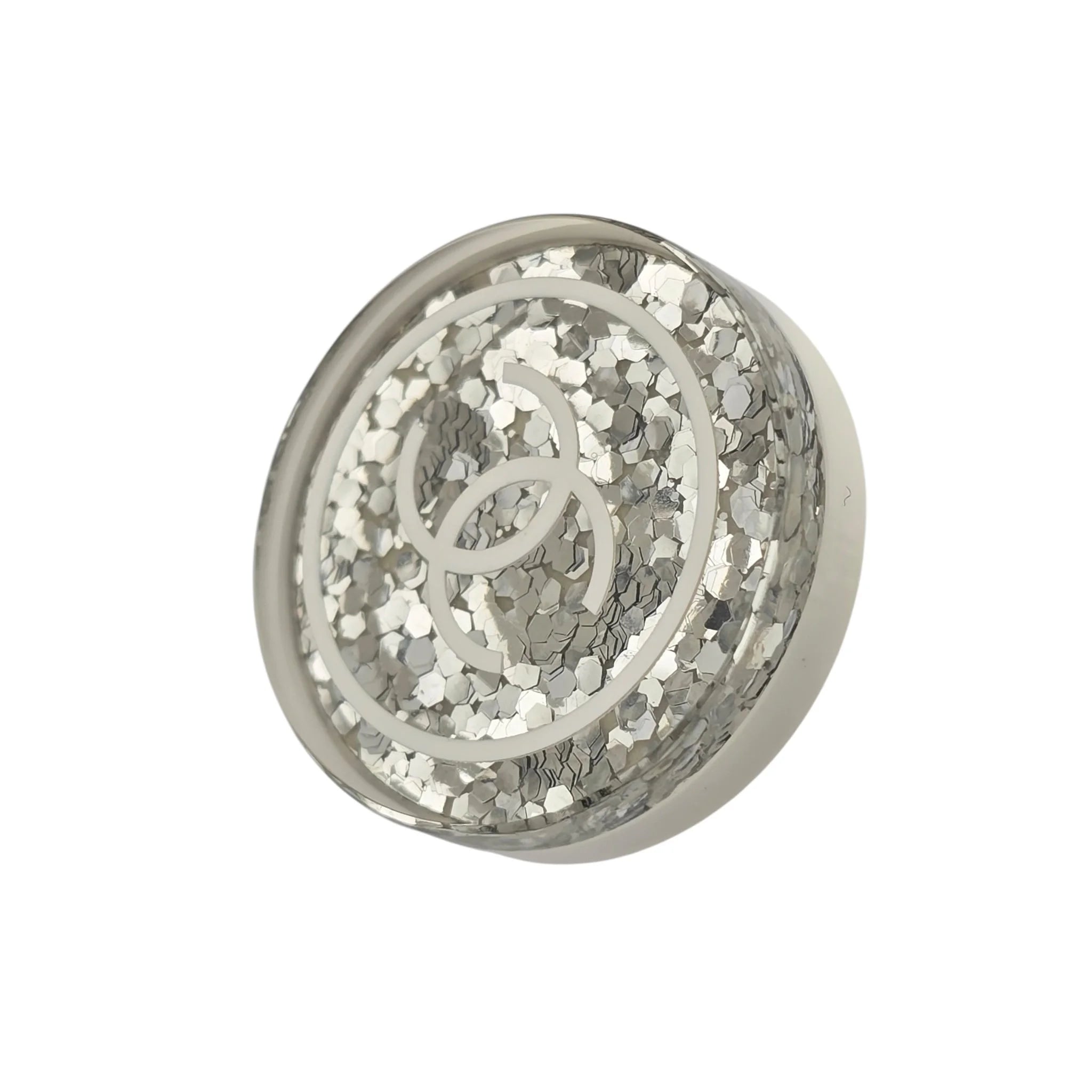Chanel CC White Resin Round Earrings 2024 CHANEL