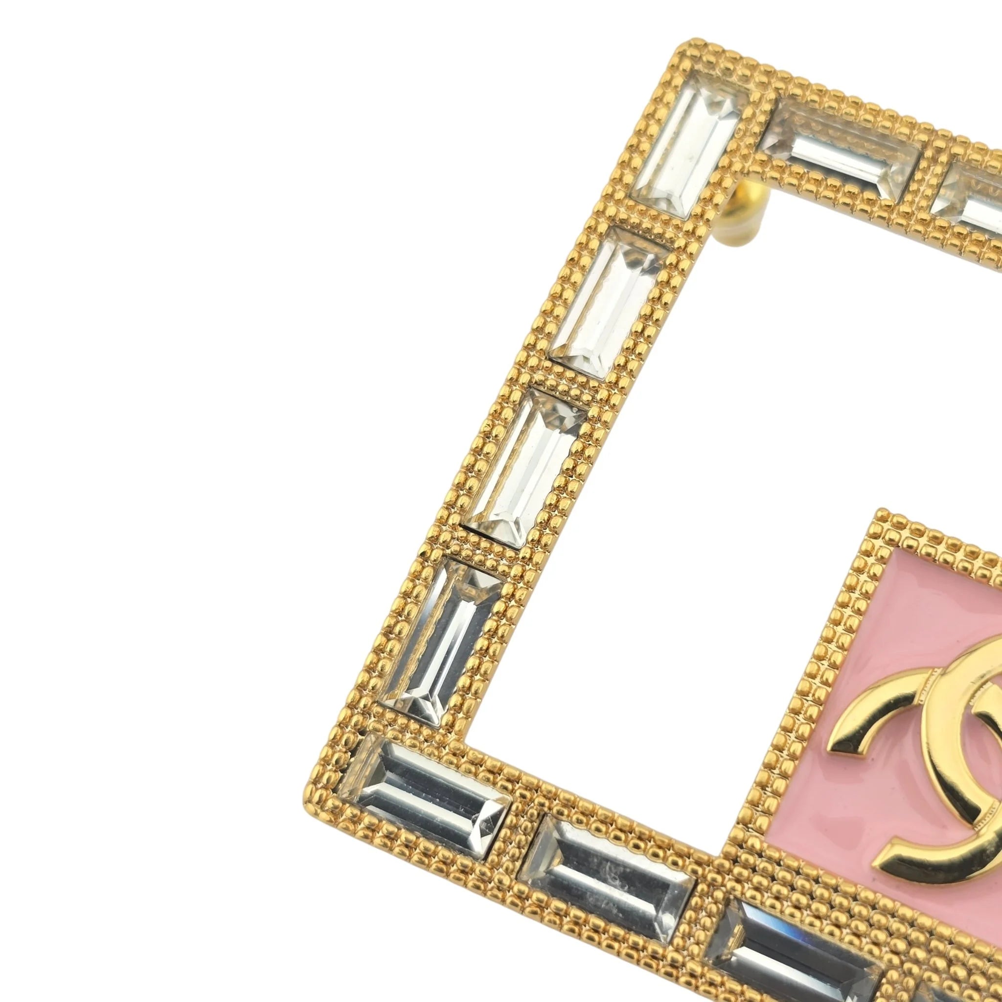 Chanel CC SS24 Crystal Square Earrings 2024 CHANEL