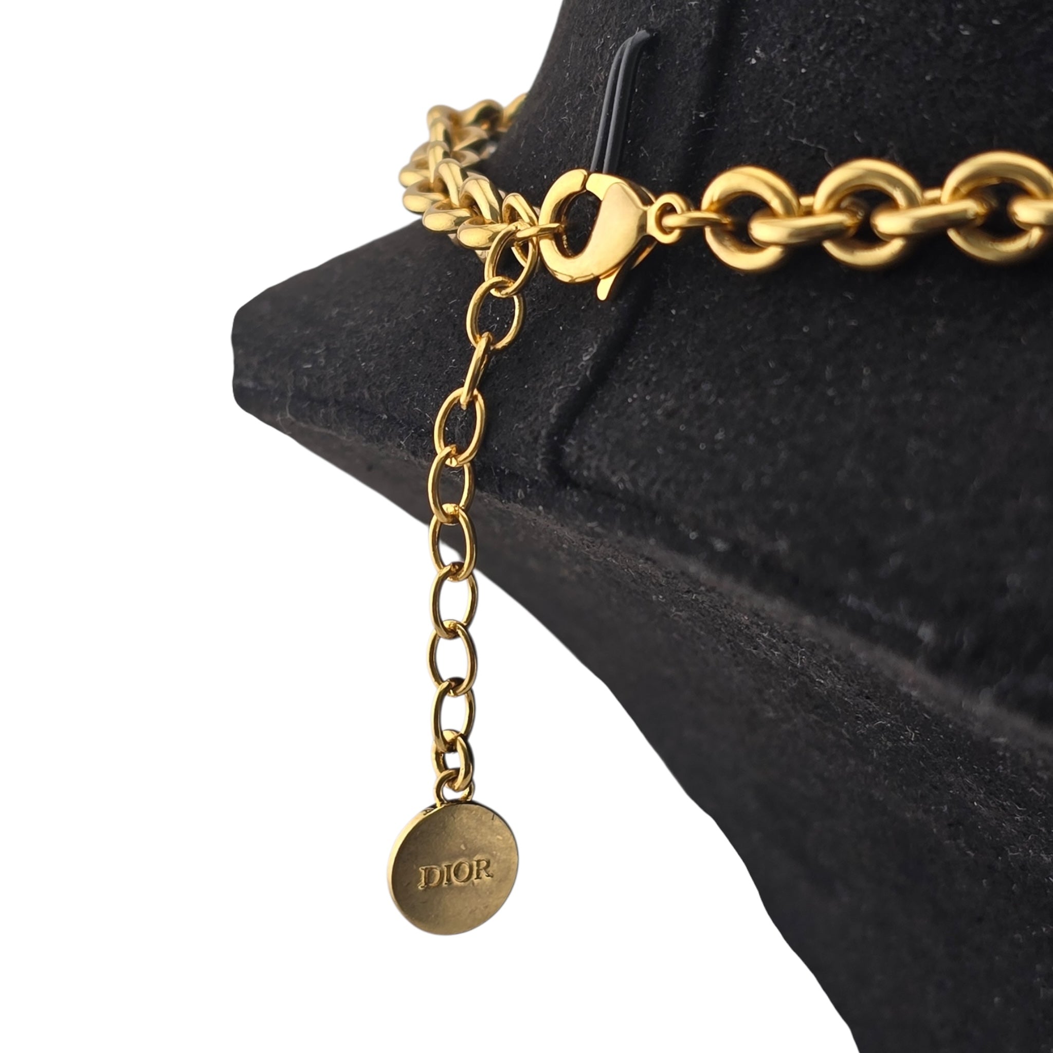 Christian Dior CD Gold Saddle Necklace DIOR