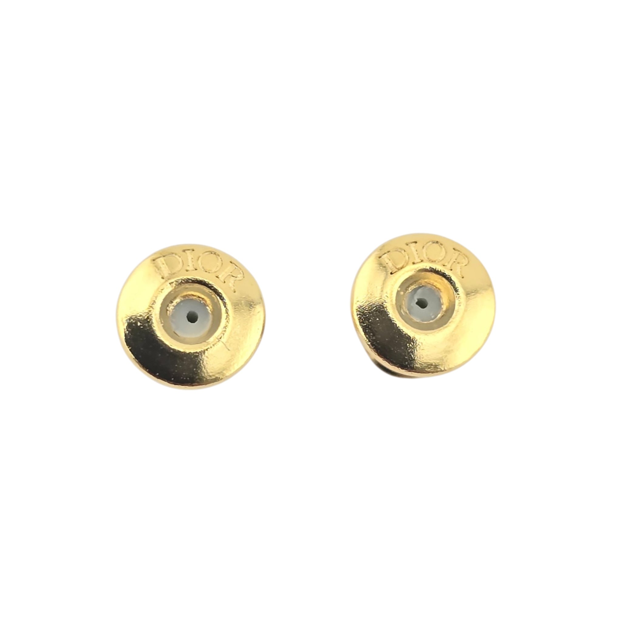 Christian Dior CD Saddle Gold Earrings DIOR