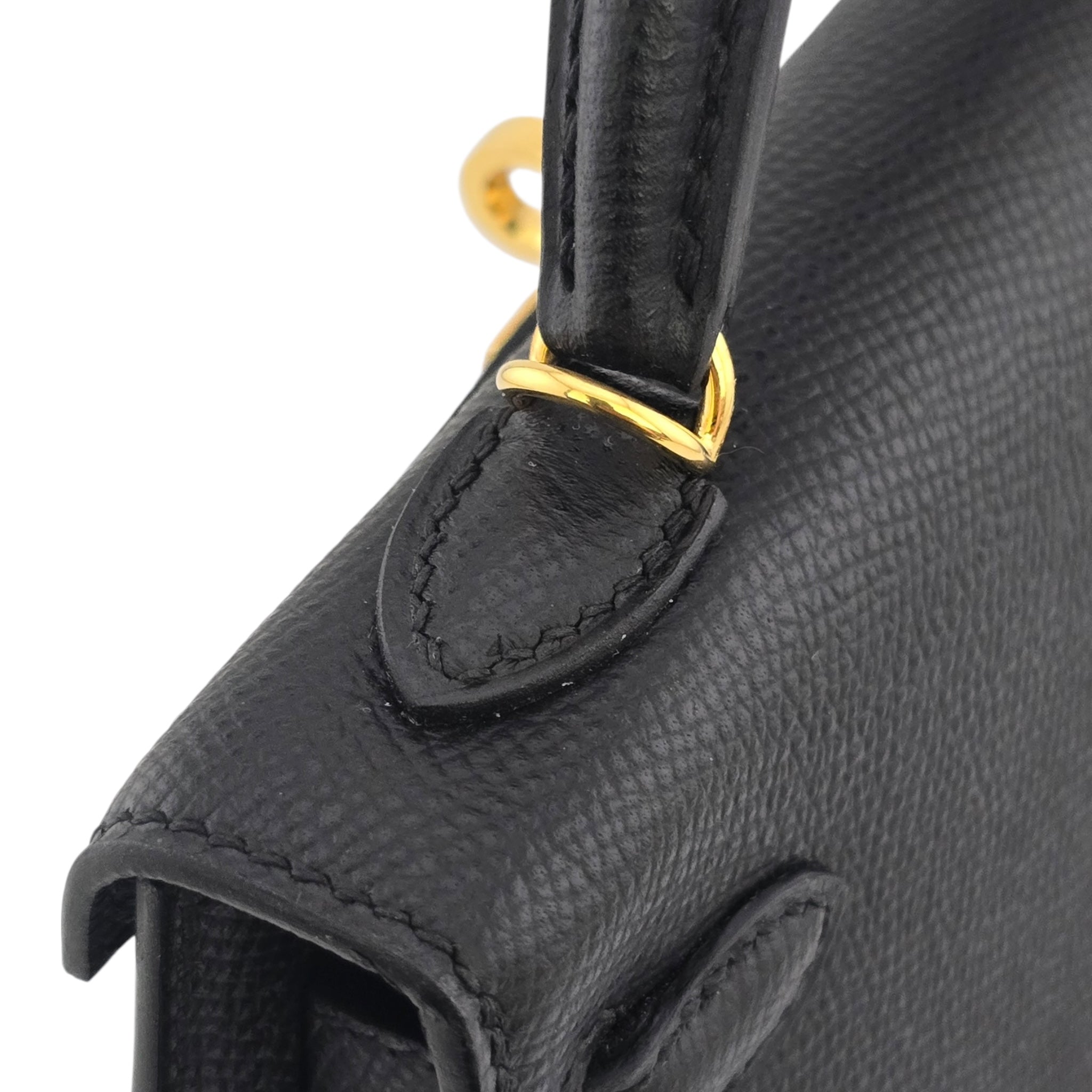 Hermes Mini Kelly II Epsom Noir Gold Hardware Bag HERMES